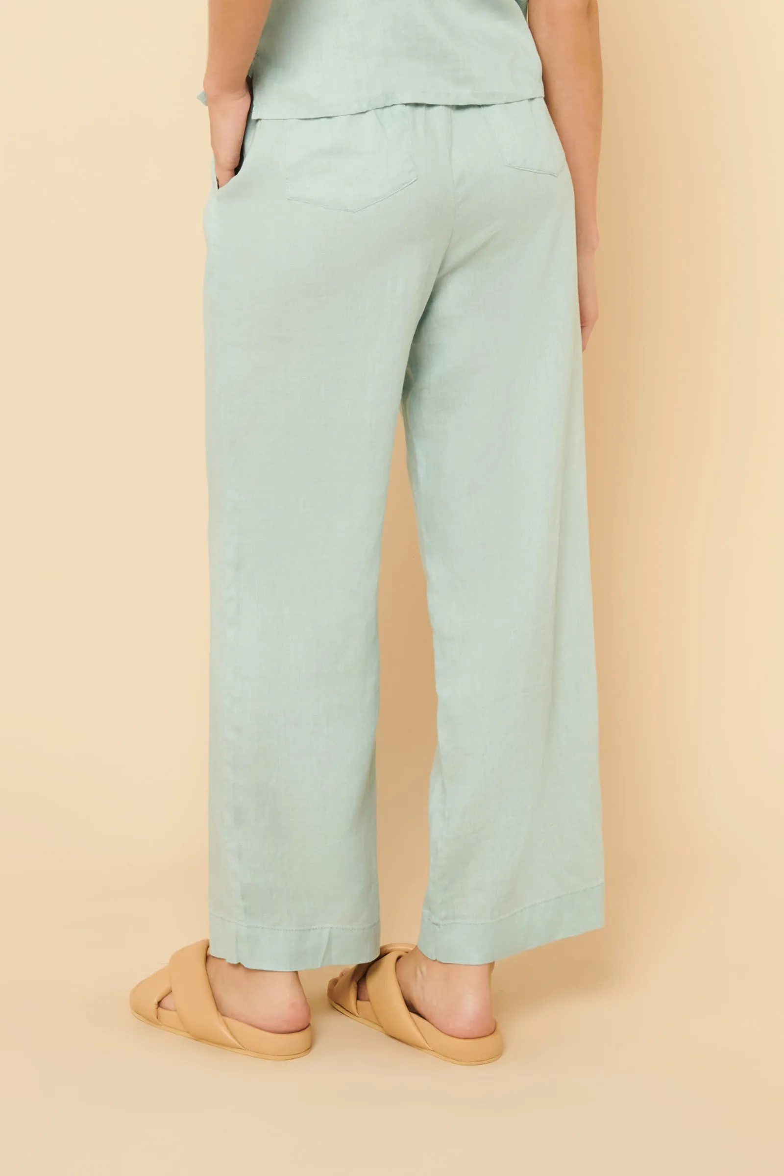 NUDE LINEN LOUNGE CROP PANT sold by Nude Lucy product image thumbnail 4