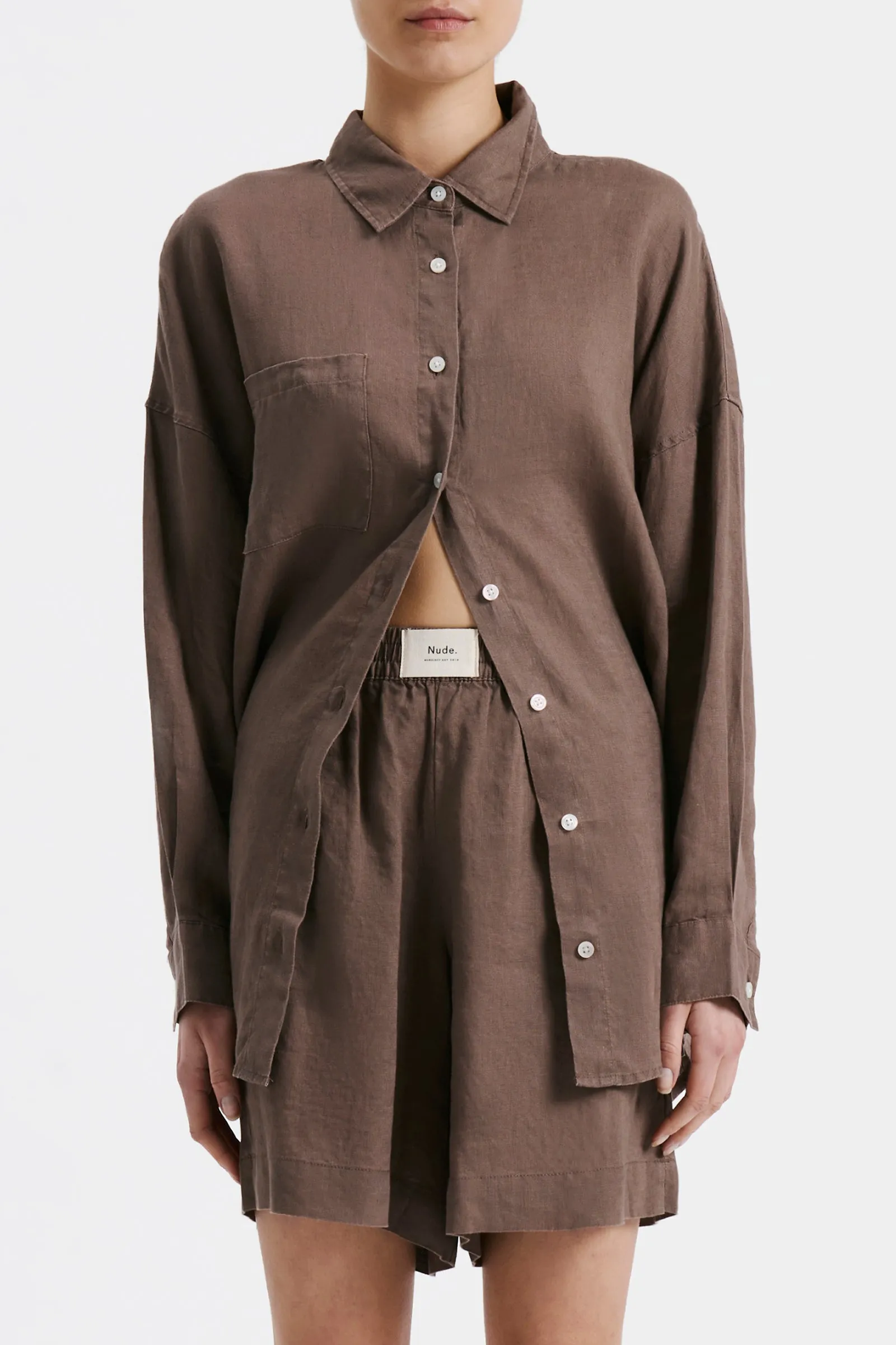 LOUNGE HERITAGE LINEN SHIRT sold by Nude Lucy product image thumbnail 3