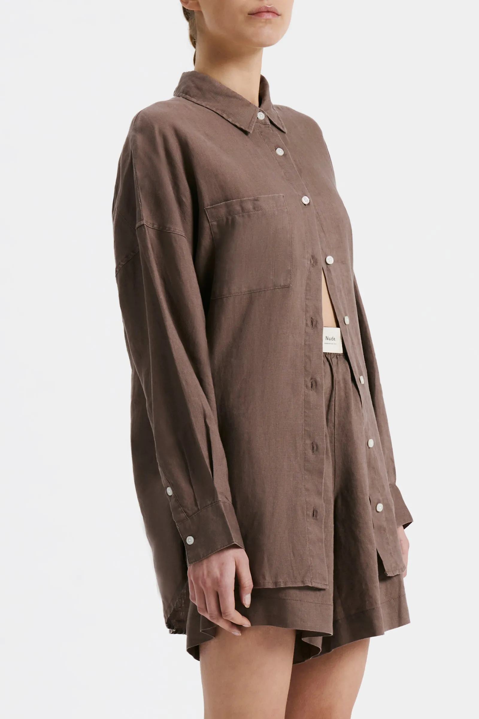 LOUNGE HERITAGE LINEN SHIRT sold by Nude Lucy product image thumbnail 4