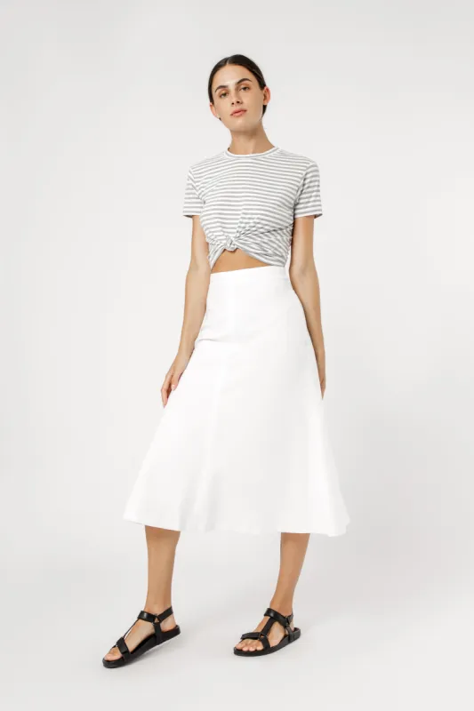 ISLA LINEN MIDI SKIRT sold by Nude Lucy