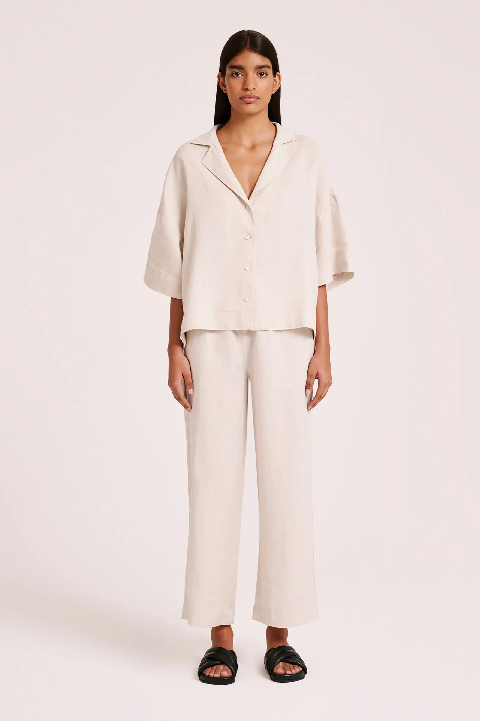 LOUNGE LINEN SHIRT sold by Nude Lucy