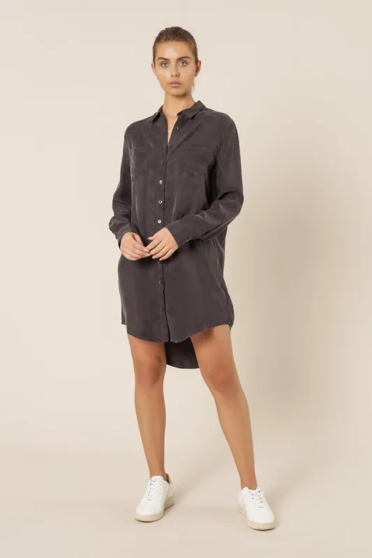 REESE CUPRO SHIRT DRESS sold by Nude Lucy