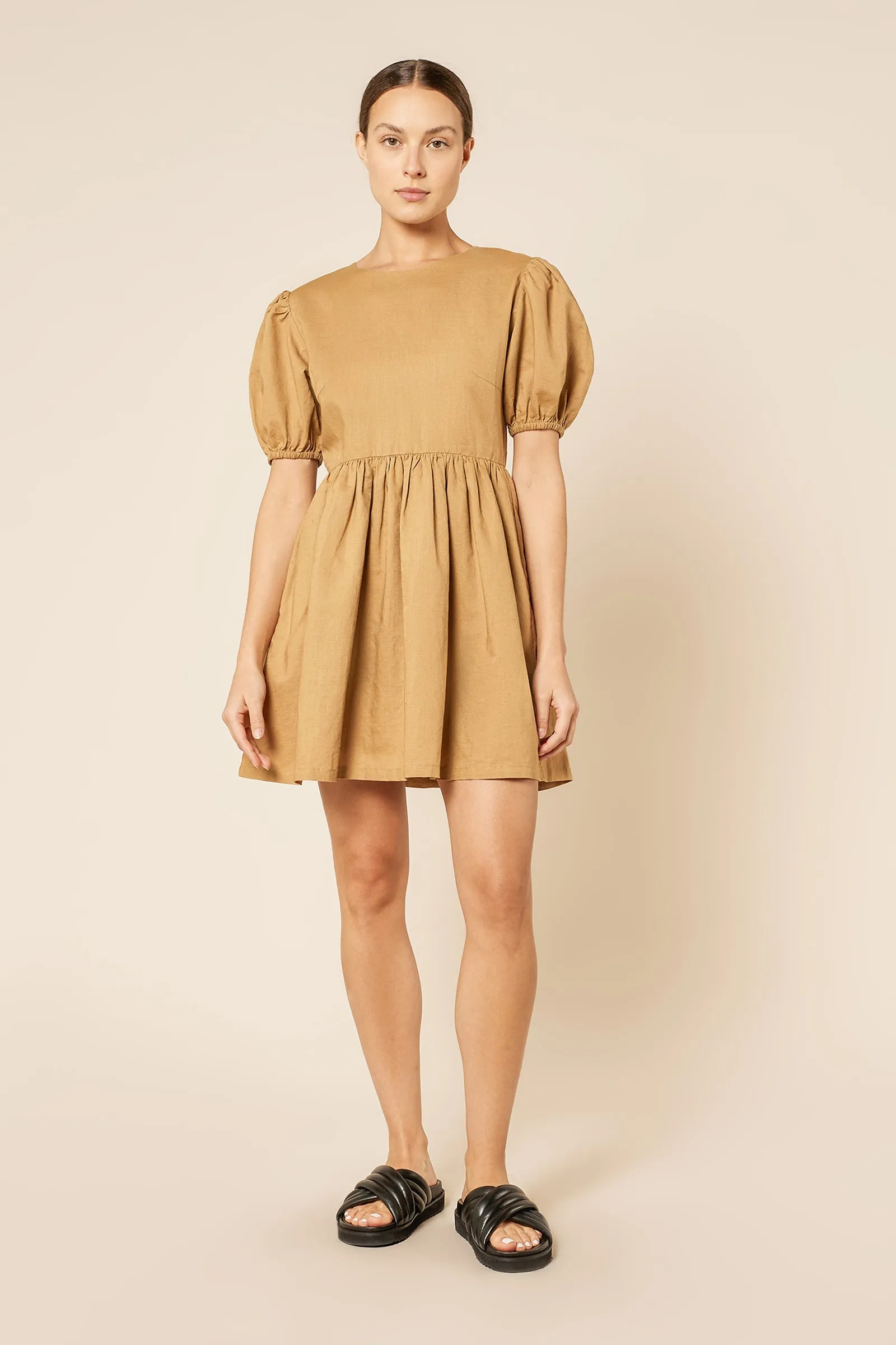 NIMA LINEN MINI DRESS sold by Nude Lucy