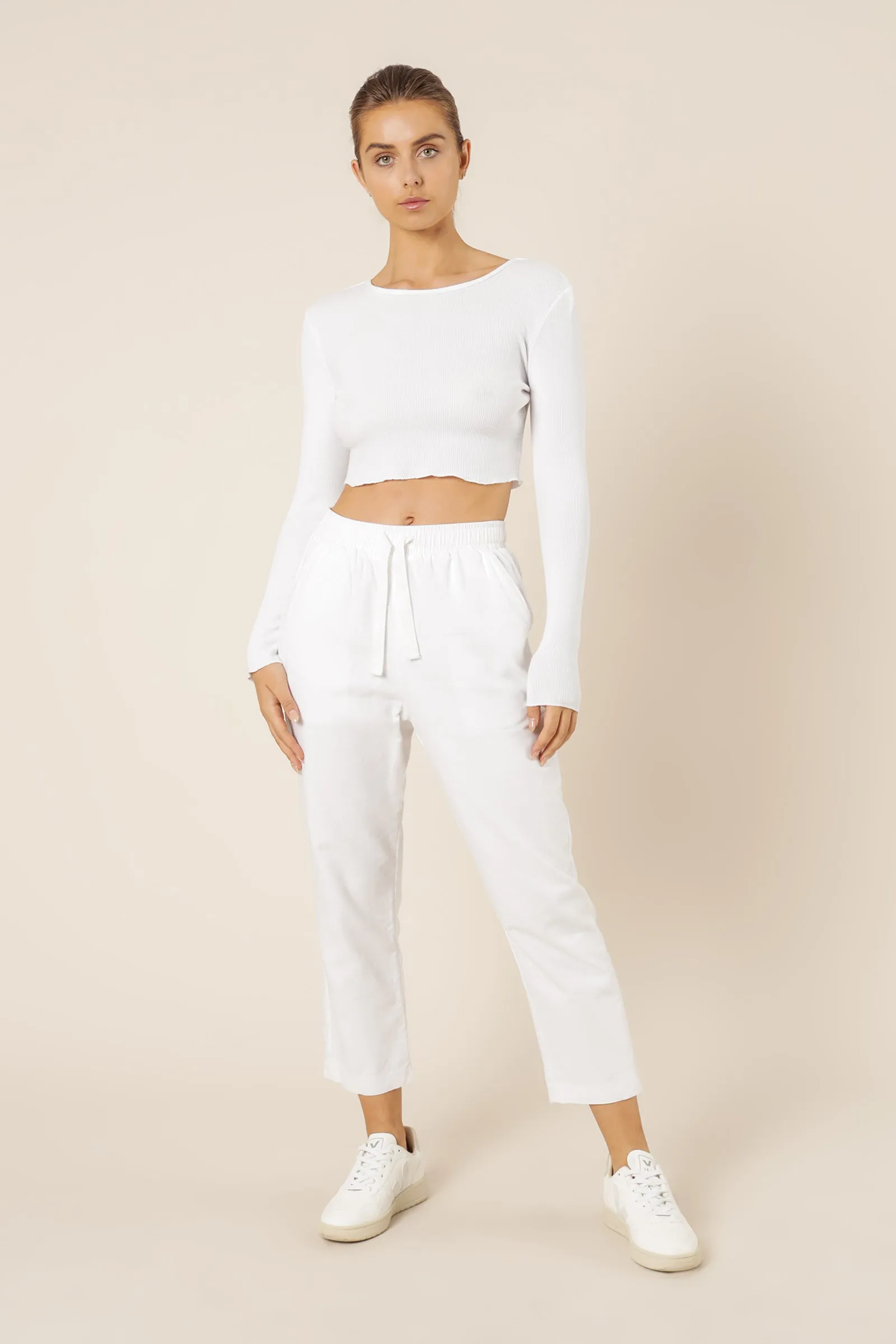 CAMERON WAFFLE LS TEE sold by Nude Lucy