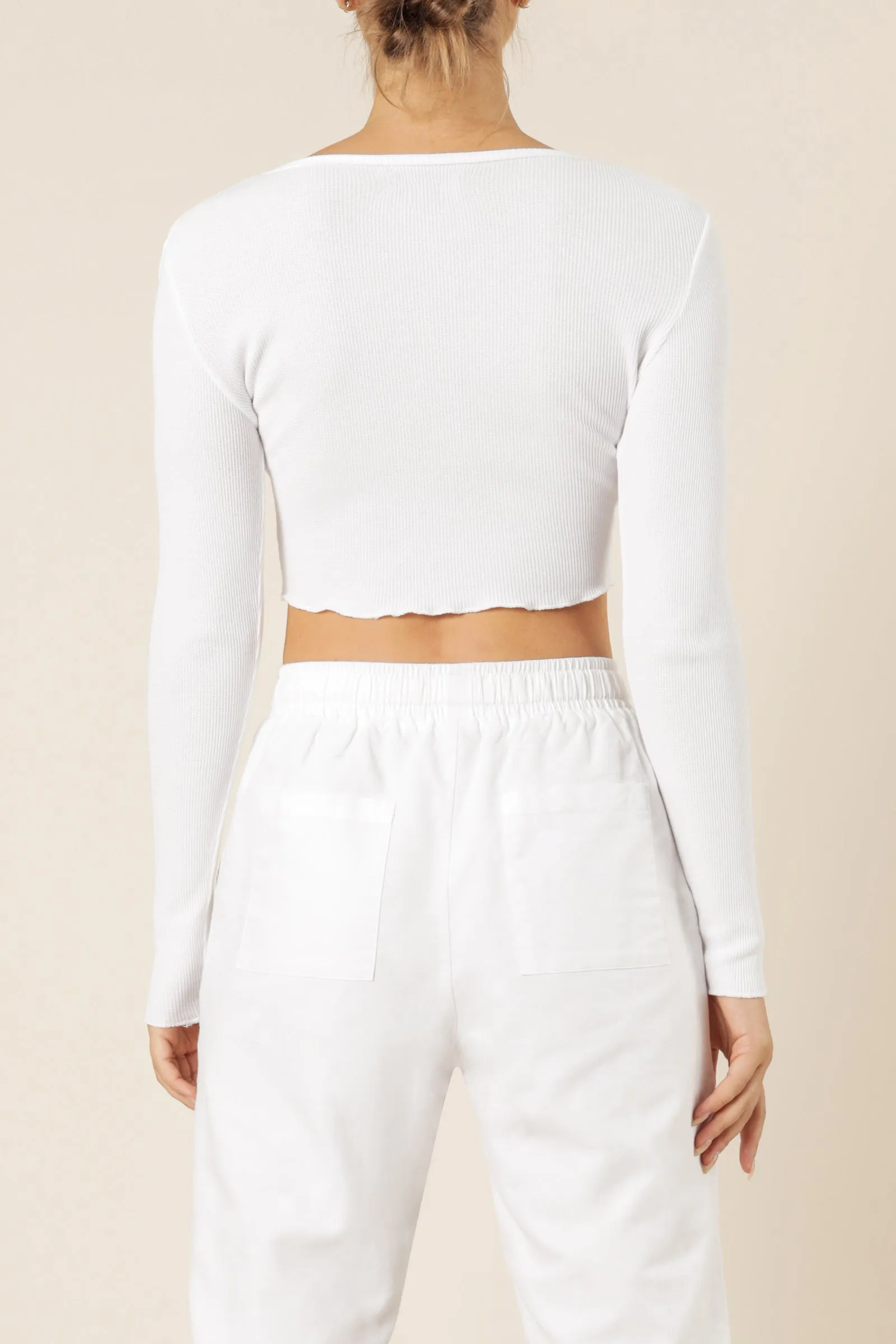 CAMERON WAFFLE LS TEE sold by Nude Lucy product image thumbnail 4