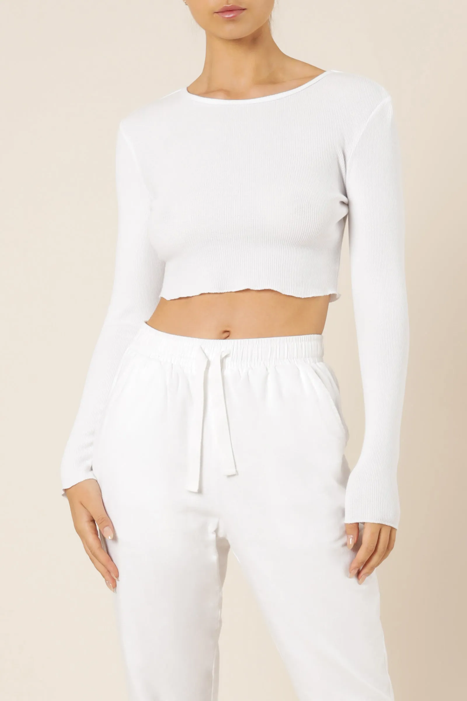 CAMERON WAFFLE LS TEE sold by Nude Lucy product image thumbnail 2