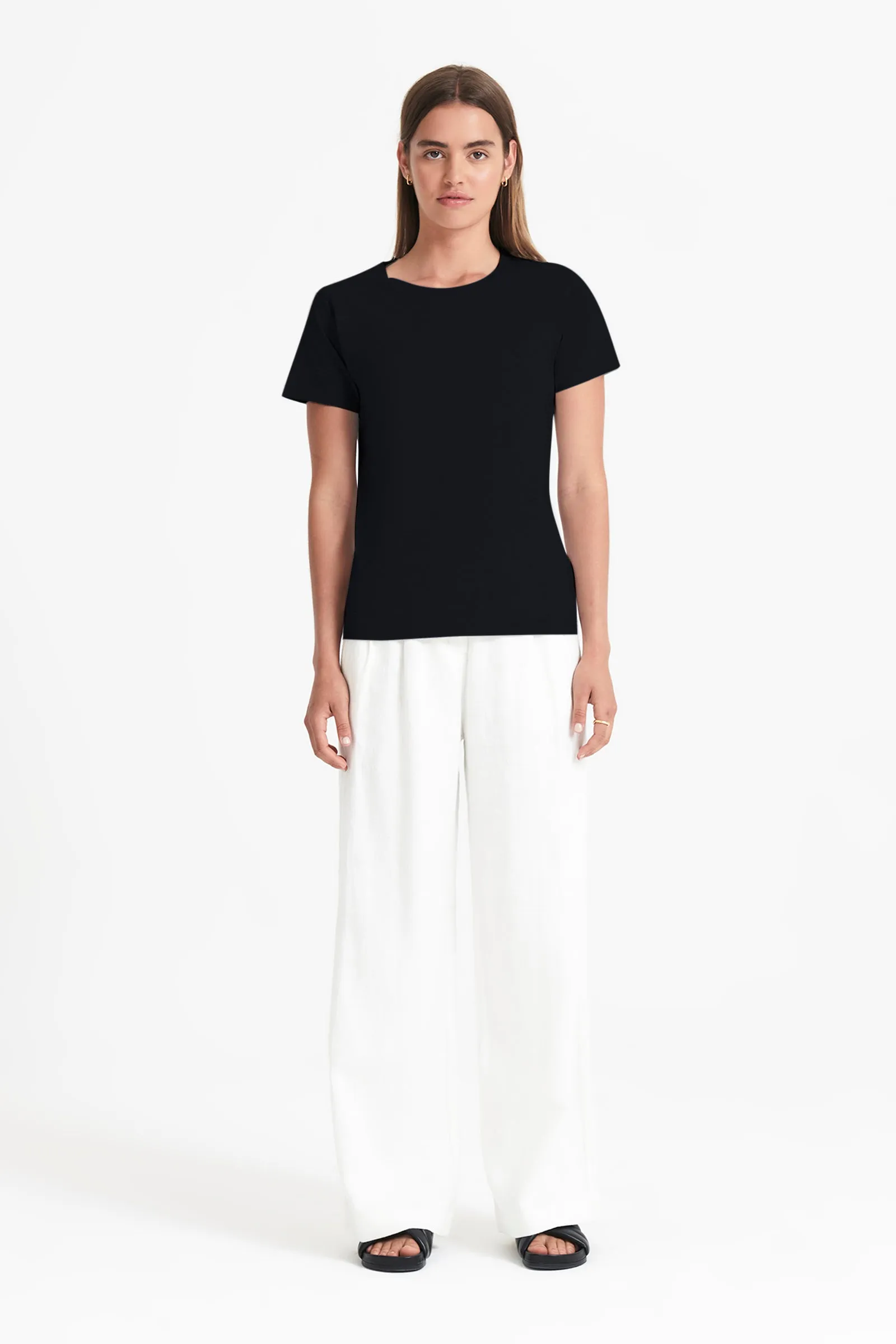 HARPER ORGANIC CREW NECK TEE sold by Nude Lucy