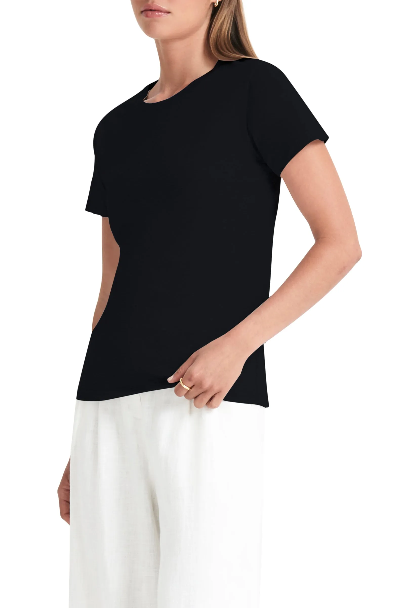 HARPER ORGANIC CREW NECK TEE sold by Nude Lucy product image thumbnail 3