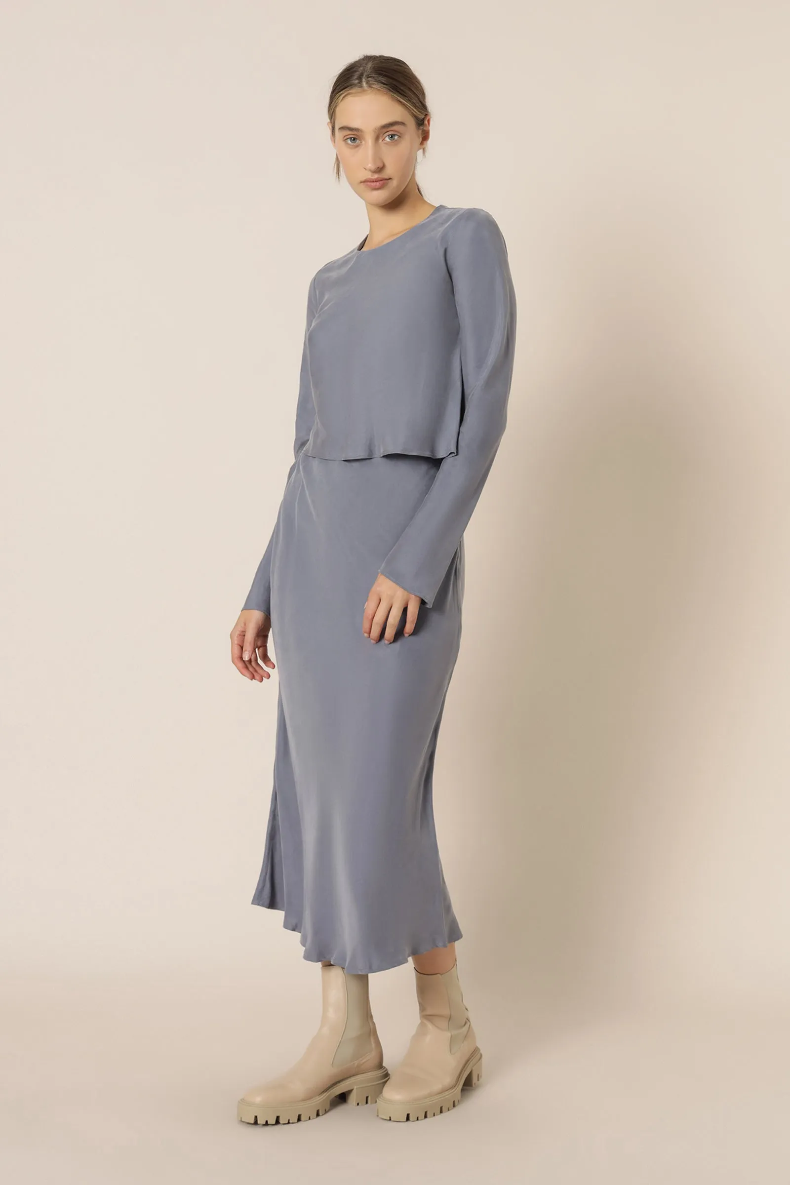 REESE CUPRO MIDI SKIRT sold by Nude Lucy