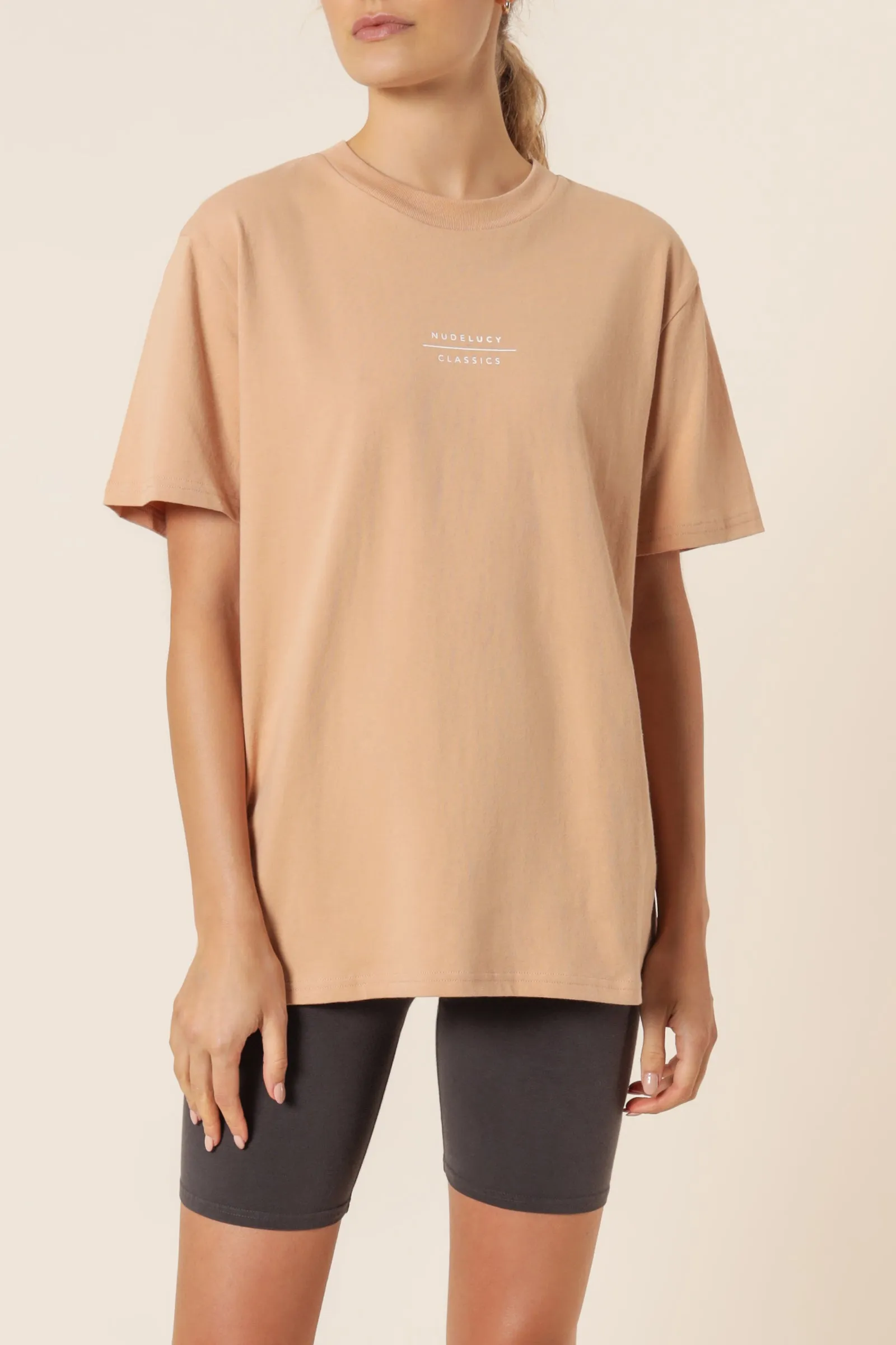 NUDE CLASSICS SLOGAN BF TEE sold by Nude Lucy product image thumbnail 2