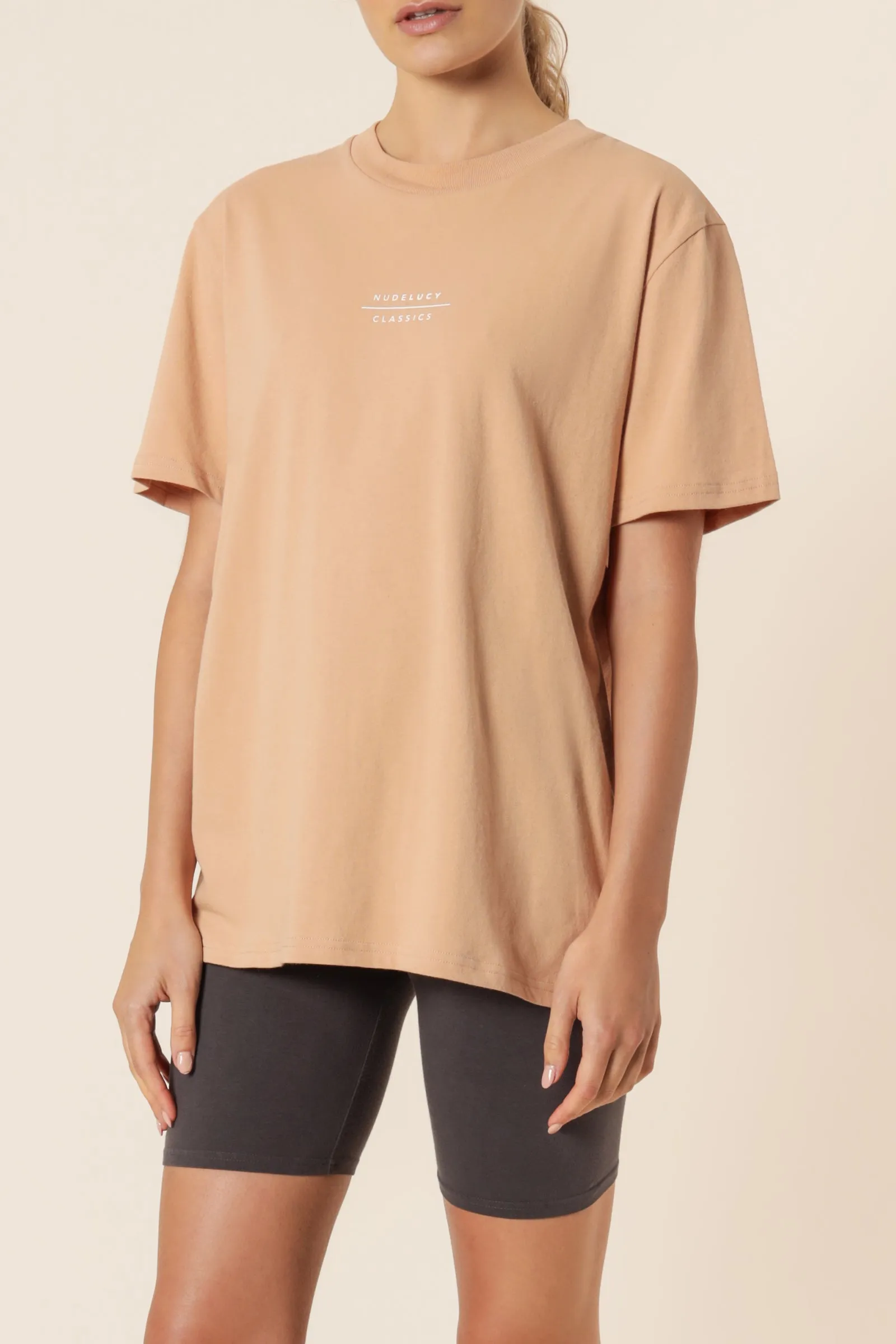 NUDE CLASSICS SLOGAN BF TEE sold by Nude Lucy product image thumbnail 3