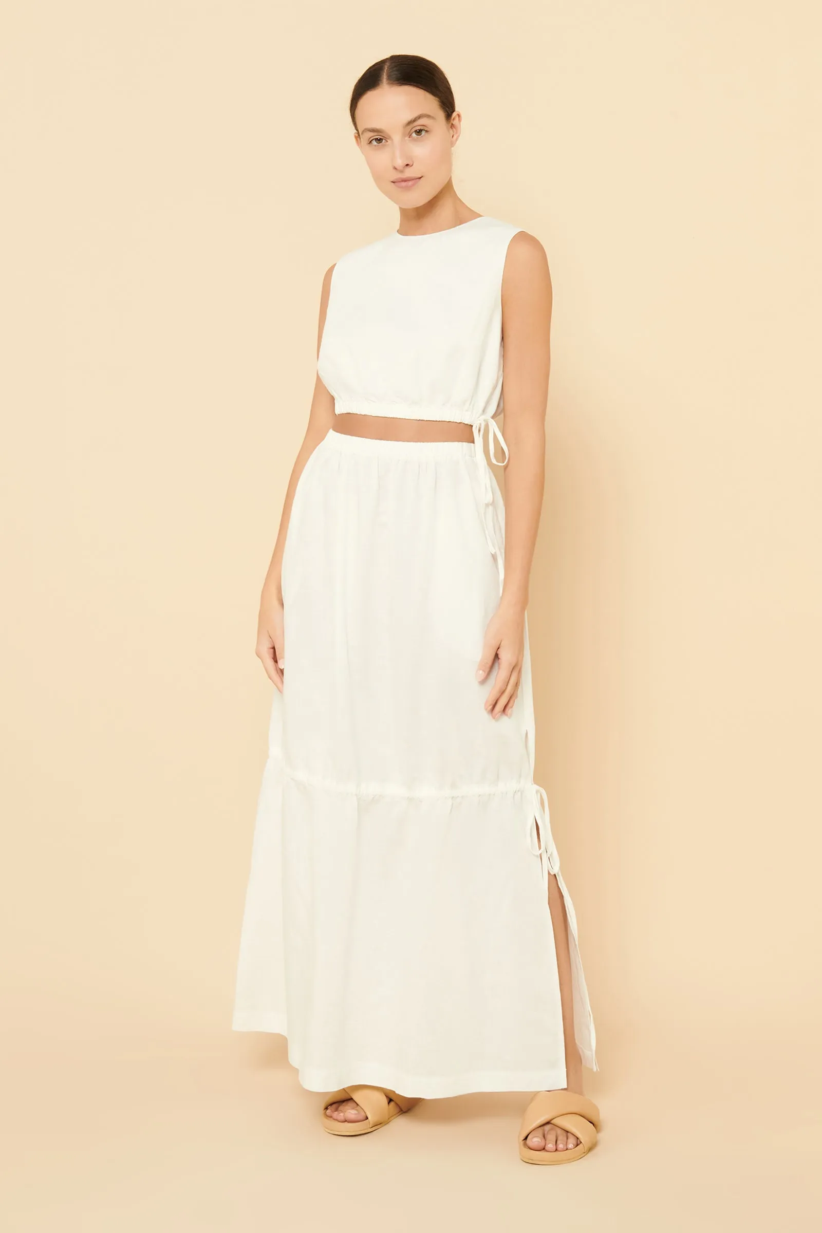 BREA LINEN MAXI SKIRT sold by Nude Lucy product image thumbnail 3
