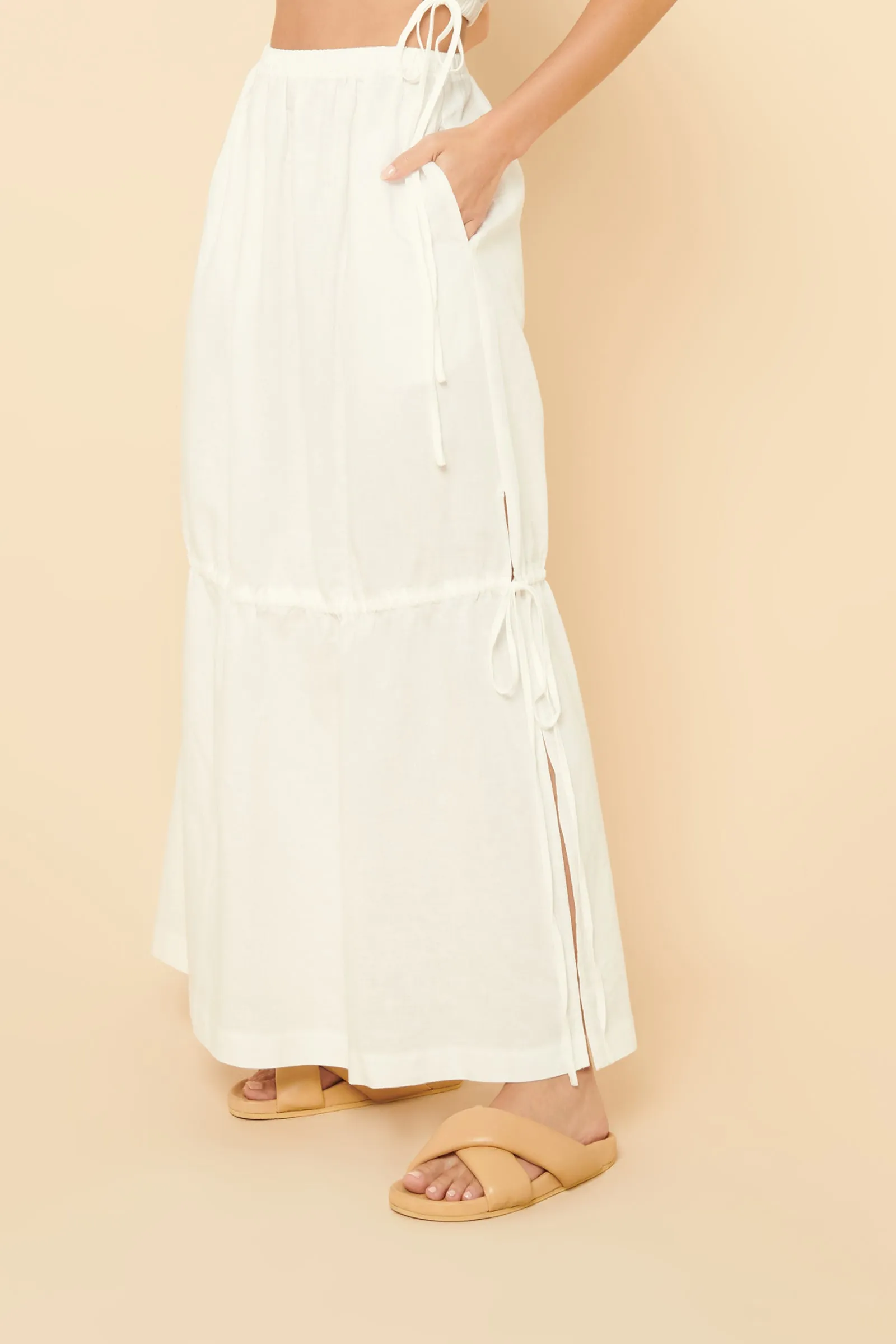 BREA LINEN MAXI SKIRT sold by Nude Lucy product image thumbnail 5