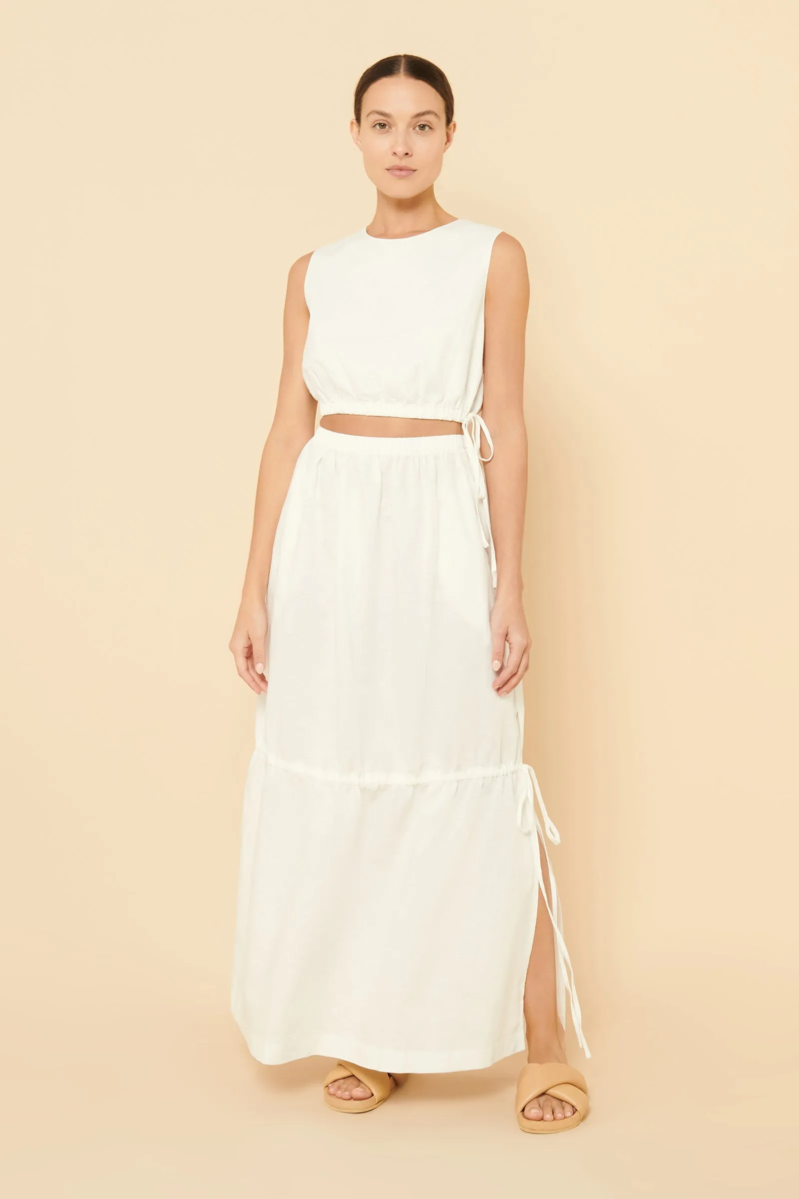 BREA LINEN MAXI SKIRT sold by Nude Lucy
