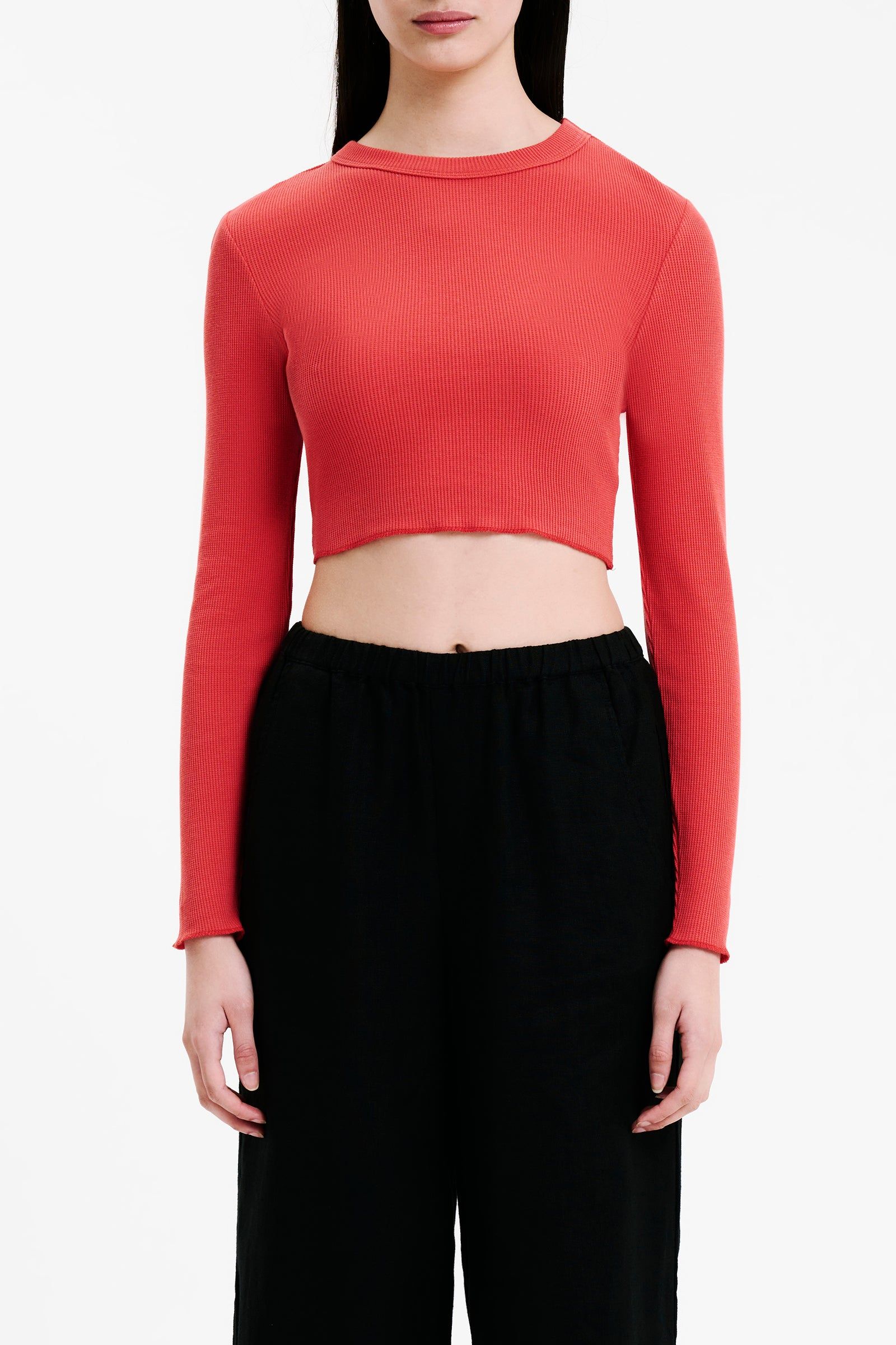 ESSENTIAL LS WAFFLE TEE sold by Nude Lucy product image thumbnail 2