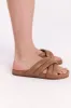 CROSSOVER LEATHER SLIDE sold by Nude Lucy
