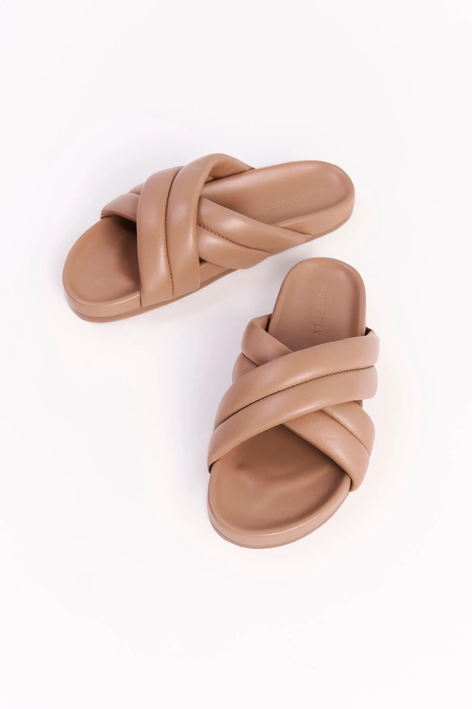 CROSSOVER LEATHER SLIDE sold by Nude Lucy product image thumbnail 3