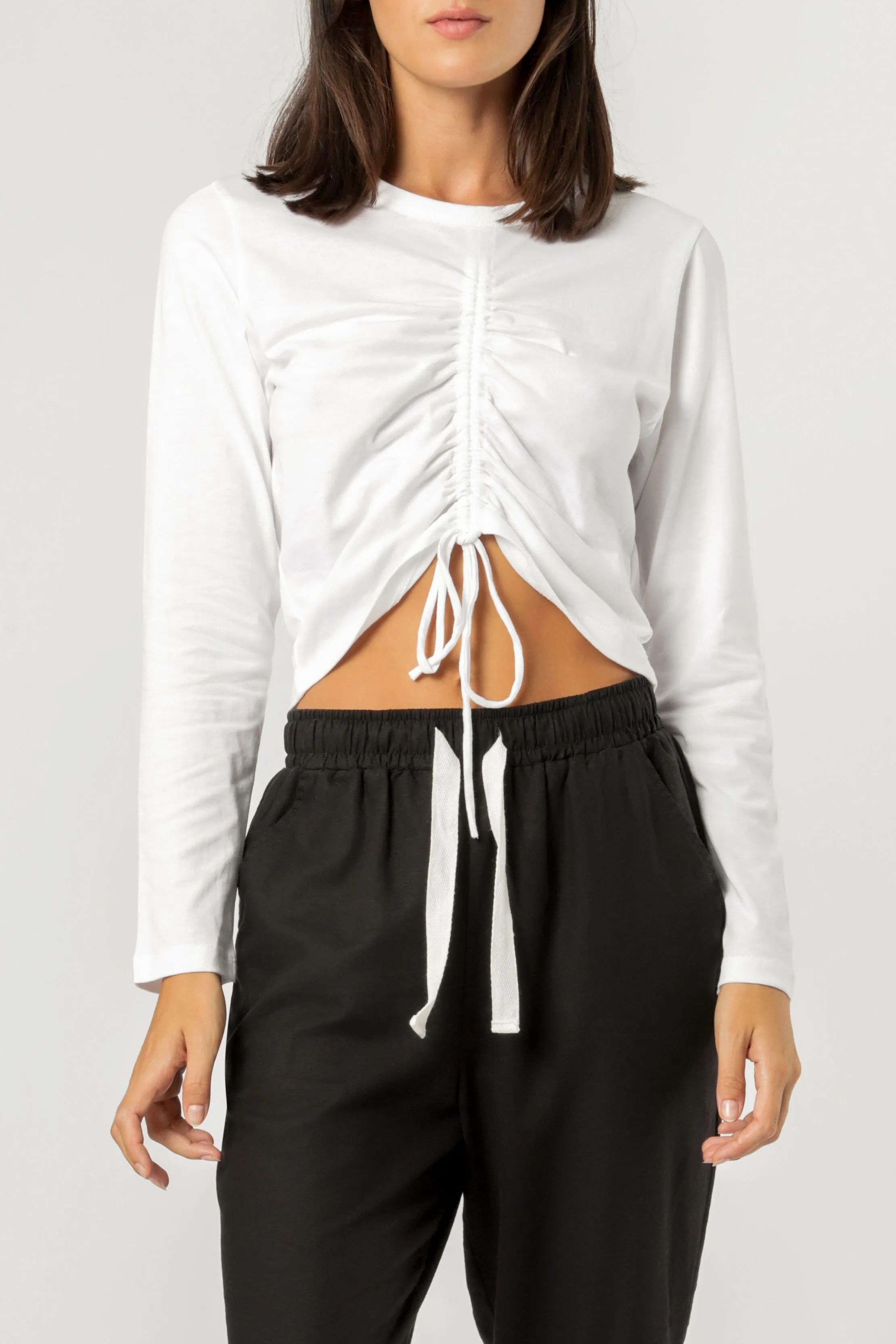 TYLER LS DRAWSTRING TEE sold by Nude Lucy product image thumbnail 2