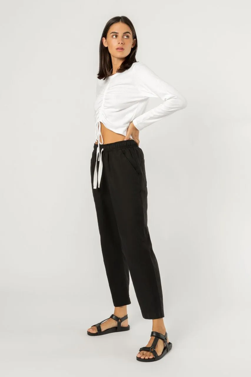 TYLER LS DRAWSTRING TEE sold by Nude Lucy