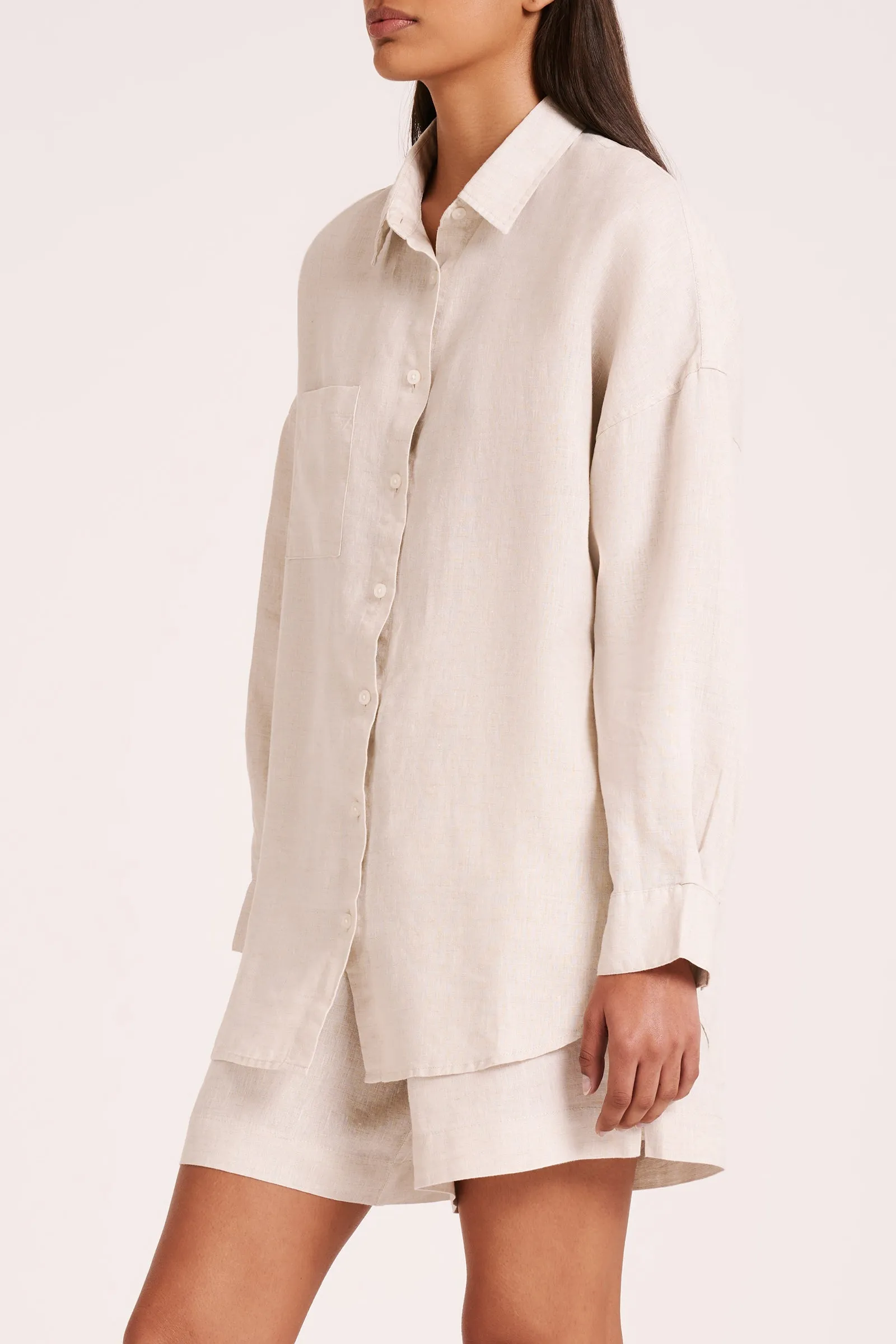 LOUNGE HERITAGE LINEN SHIRT sold by Nude Lucy product image thumbnail 4