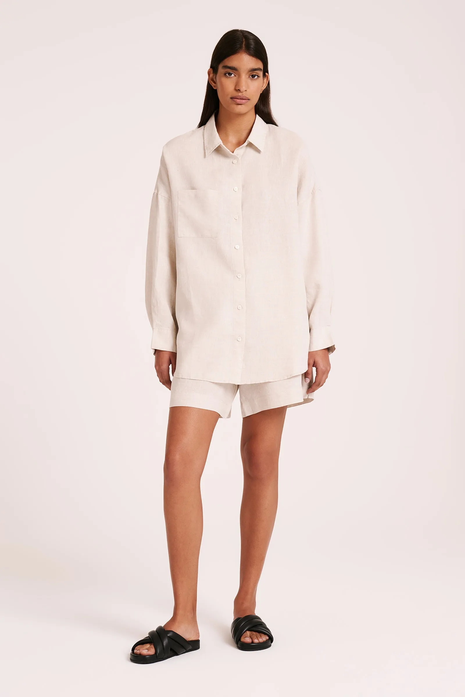 LOUNGE HERITAGE LINEN SHIRT sold by Nude Lucy