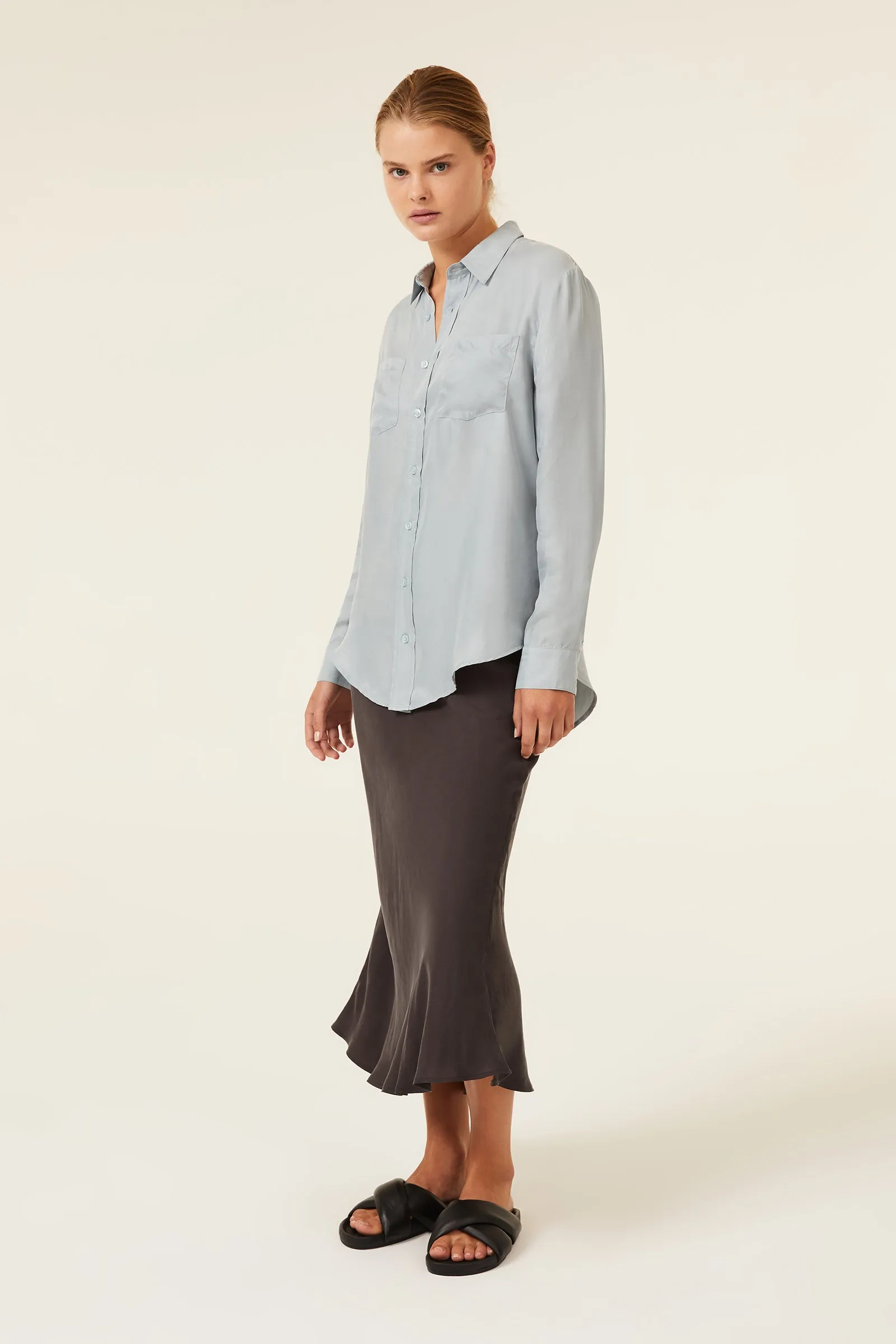 HARLOW CUPRO SHIRT sold by Nude Lucy