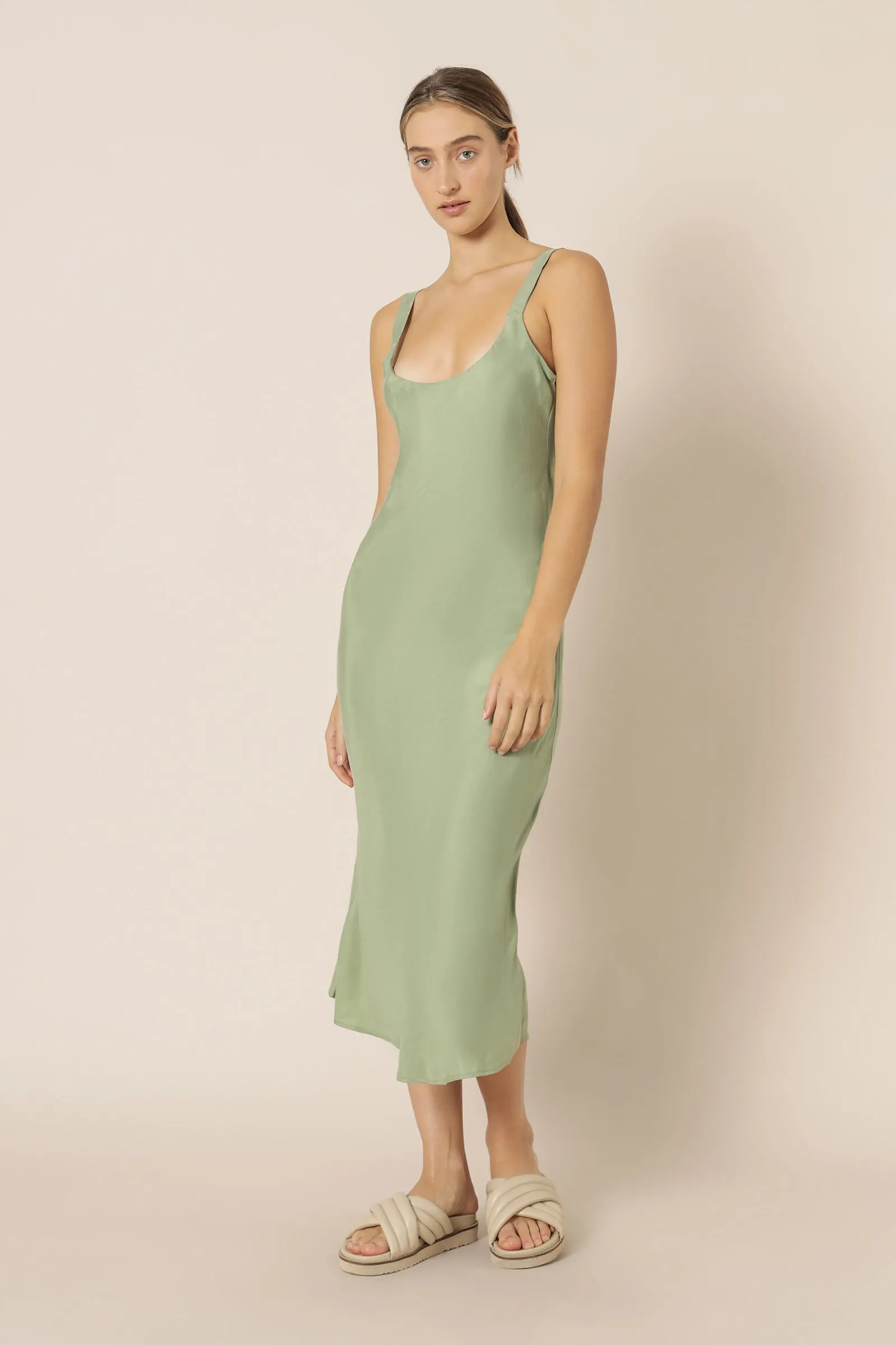 ESME CUPRO SLIP DRESS sold by Nude Lucy