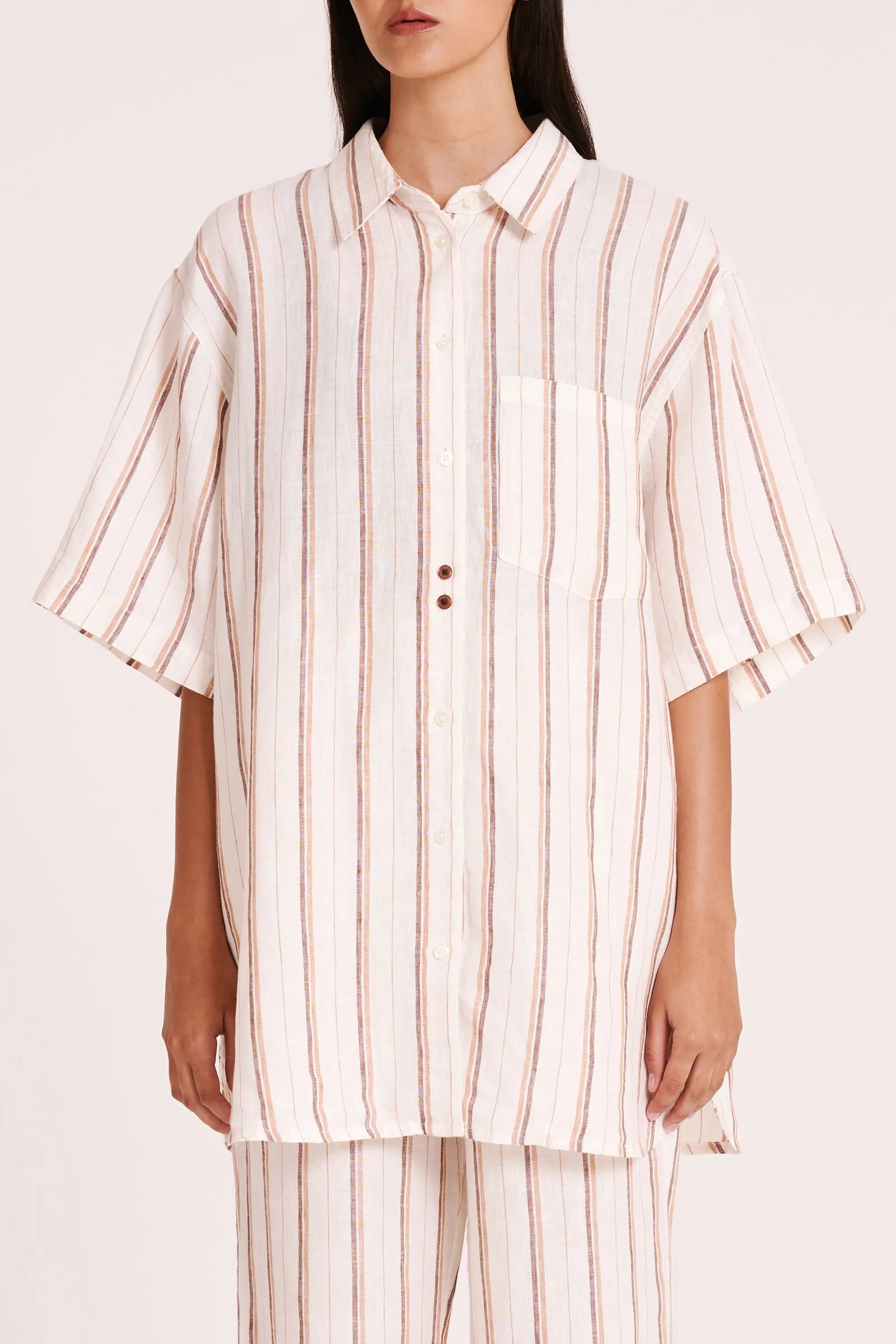 AISHA LINEN SHIRT sold by Nude Lucy product image thumbnail 3