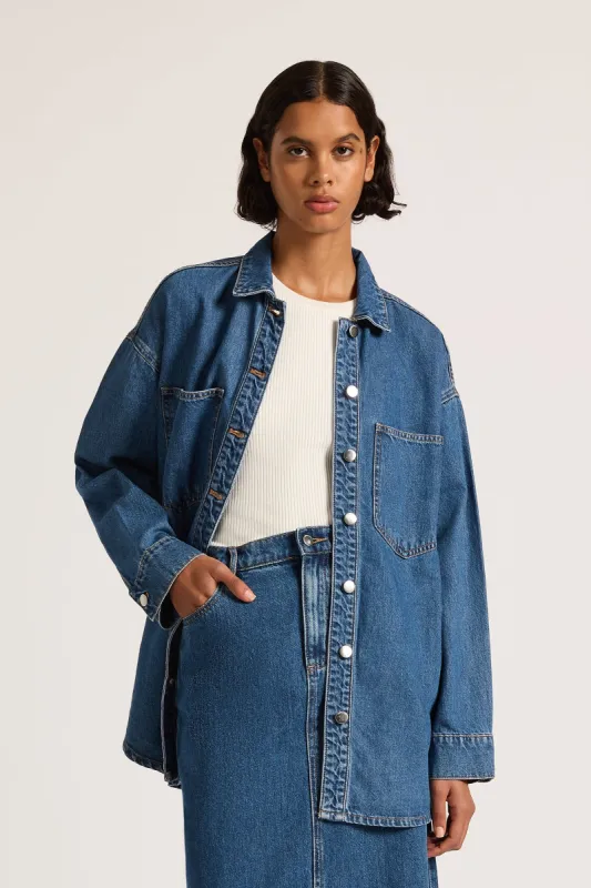 ORGANIC DENIM OVERSHIRT sold by Nude Lucy