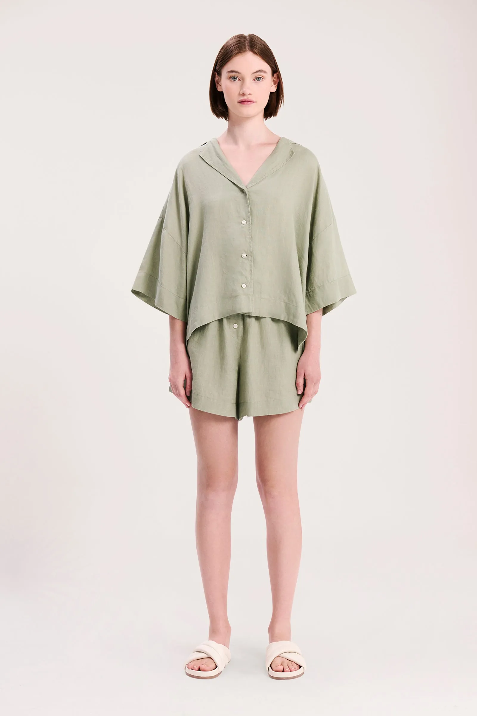 LOUNGE LINEN SHIRT sold by Nude Lucy