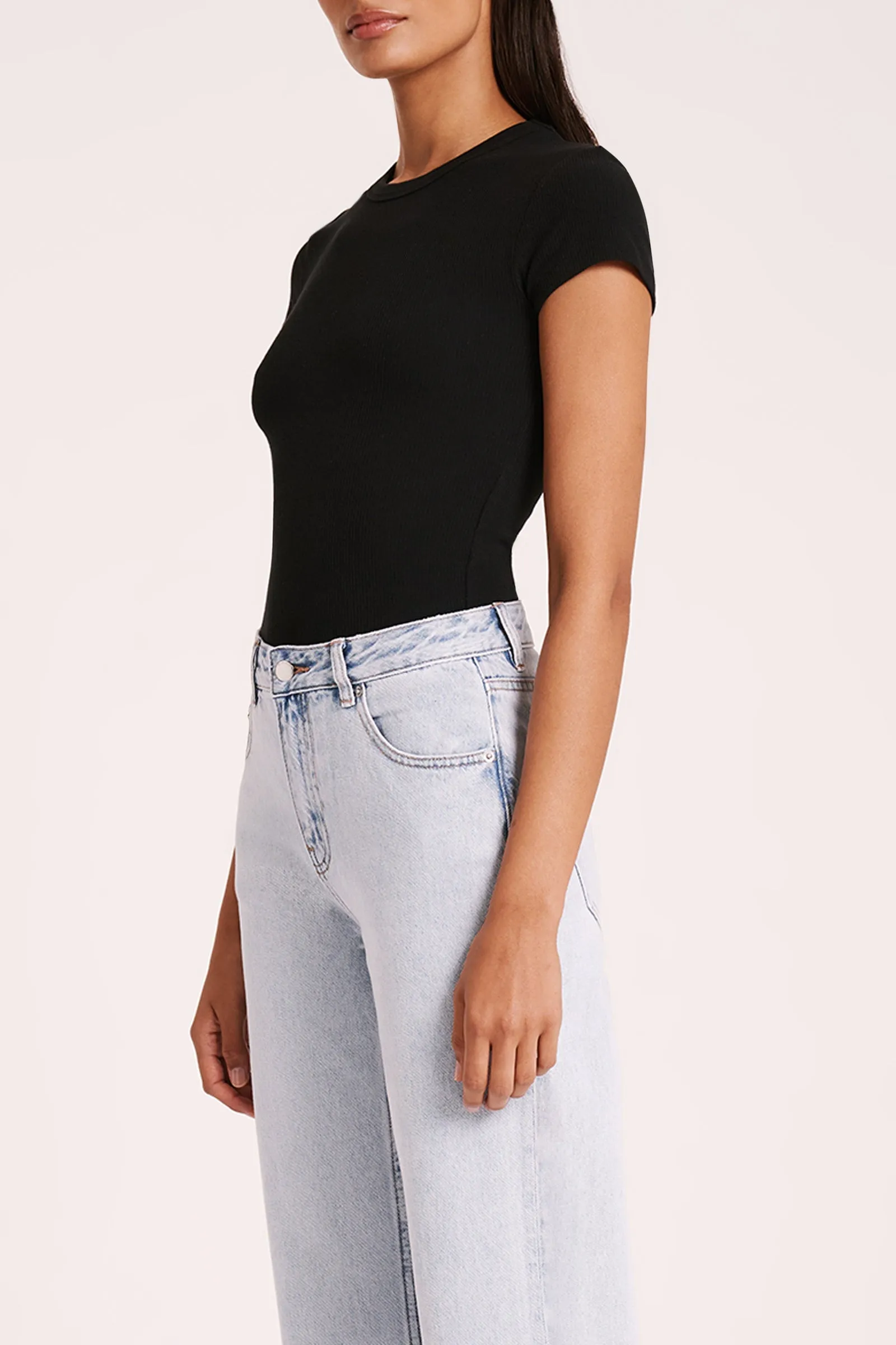 ORGANIC RIB SS TEE sold by Nude Lucy product image thumbnail 4