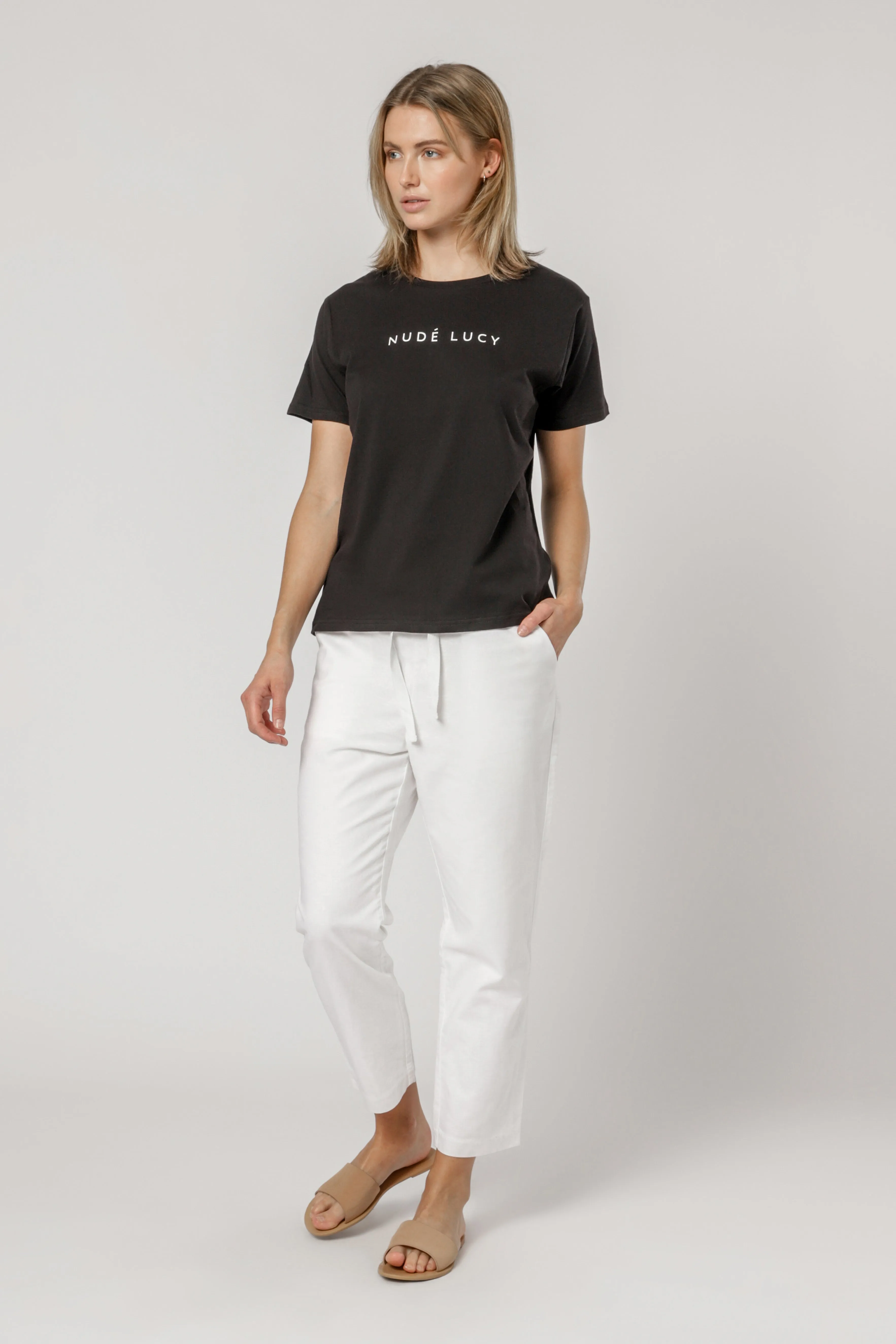 NUDE LUCY SLOGAN TEE sold by Nude Lucy