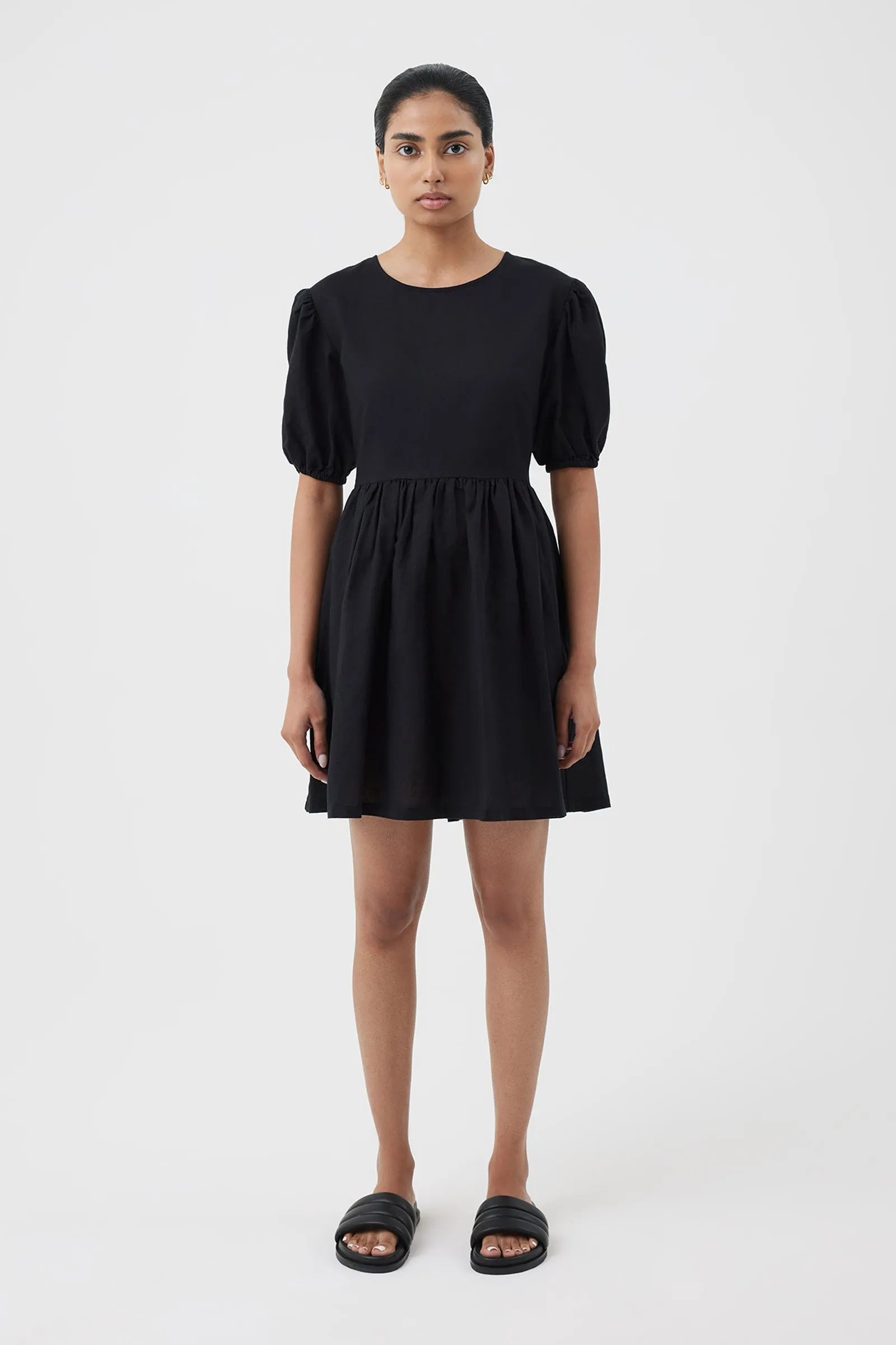 NIMA LINEN MINI DRESS sold by Nude Lucy