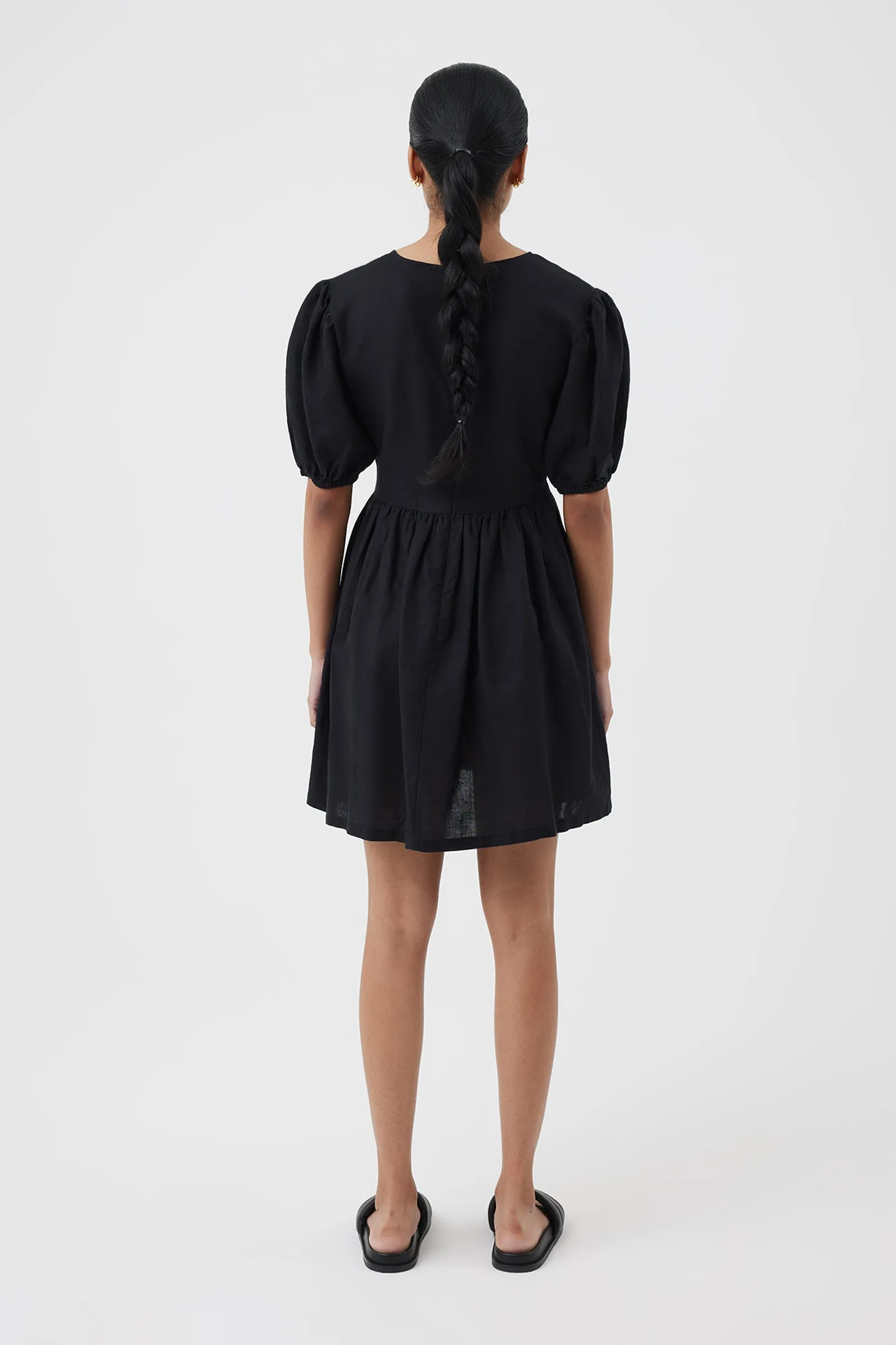 NIMA LINEN MINI DRESS sold by Nude Lucy product image thumbnail 3