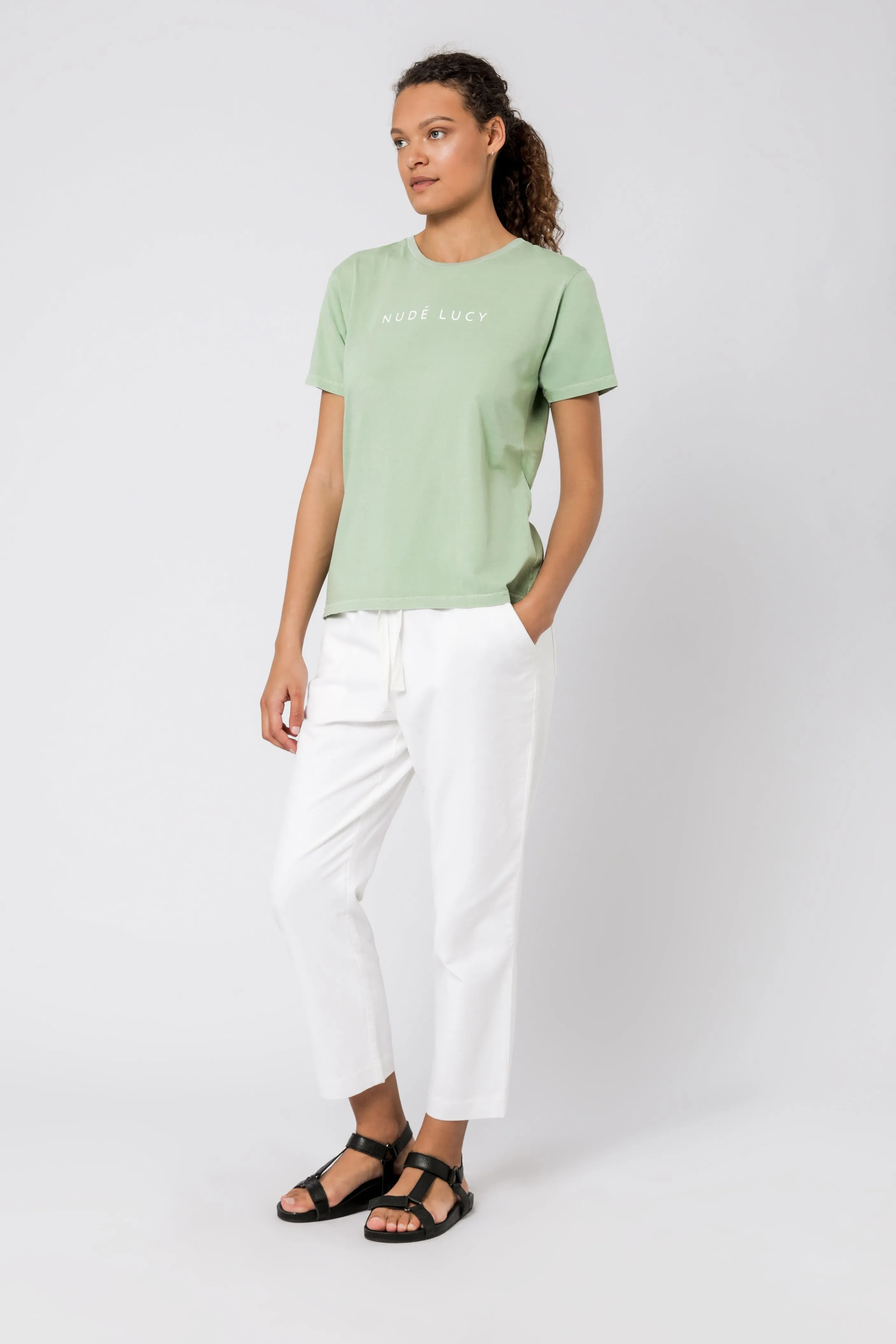 NUDE LUCY WASHED SLOGAN TEE sold by Nude Lucy