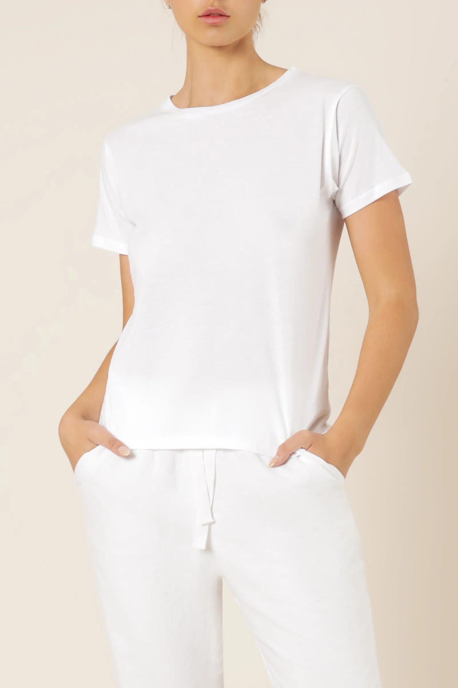HARPER BASIC CREW NECK TEE sold by Nude Lucy product image thumbnail 2