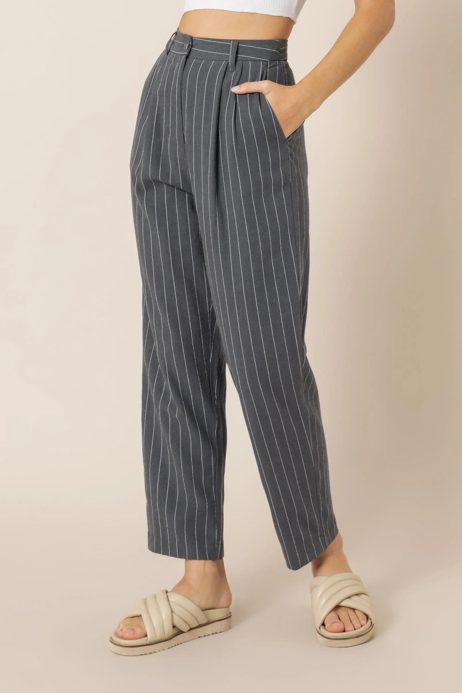 FINLEY PINSTRIPE TAILORED PANT sold by Nude Lucy product image thumbnail 3