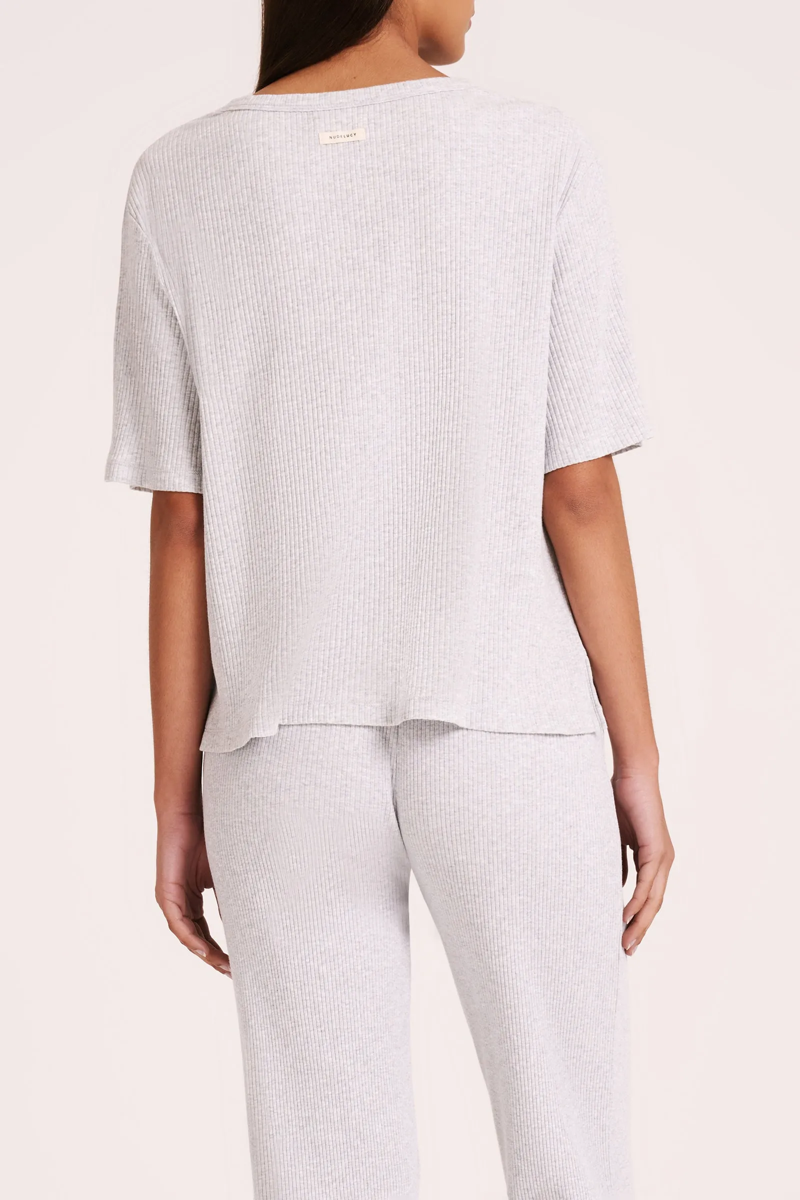 LOUNGE RIBBED TEE sold by Nude Lucy product image thumbnail 4