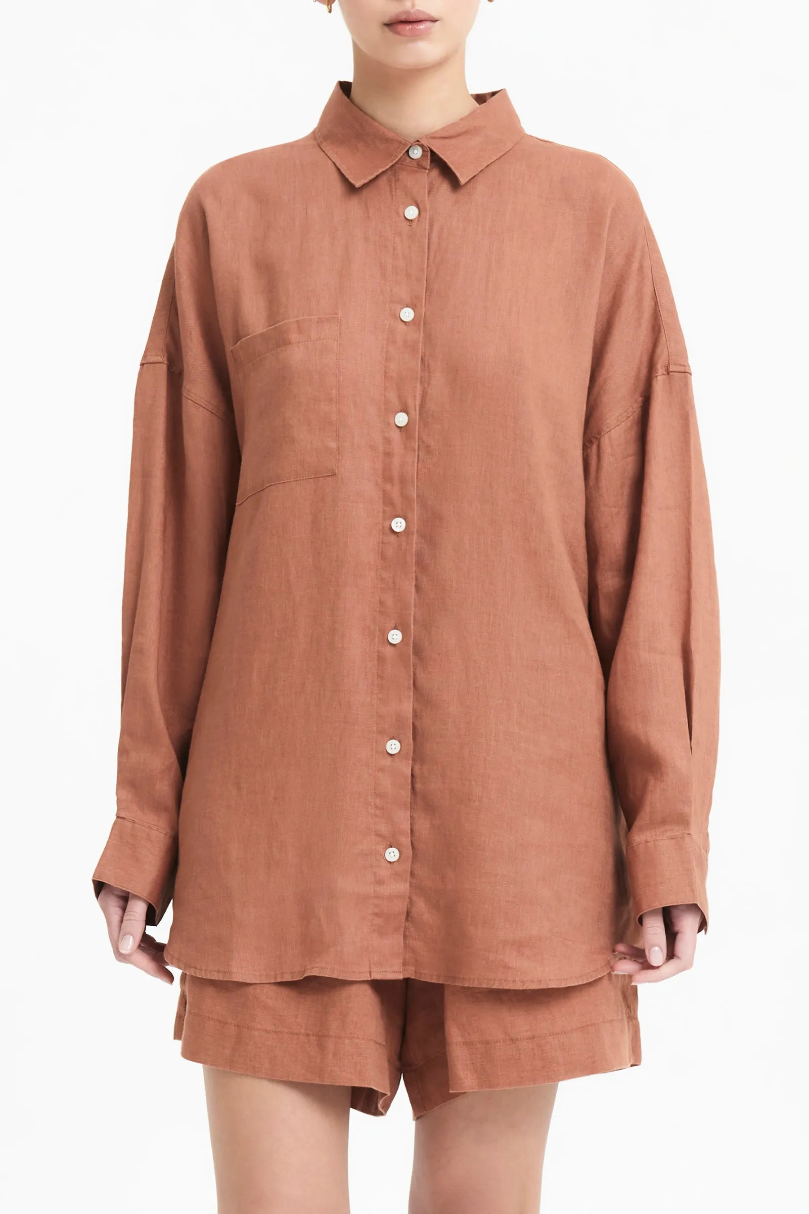 LOUNGE HERITAGE LINEN SHIRT sold by Nude Lucy product image thumbnail 2