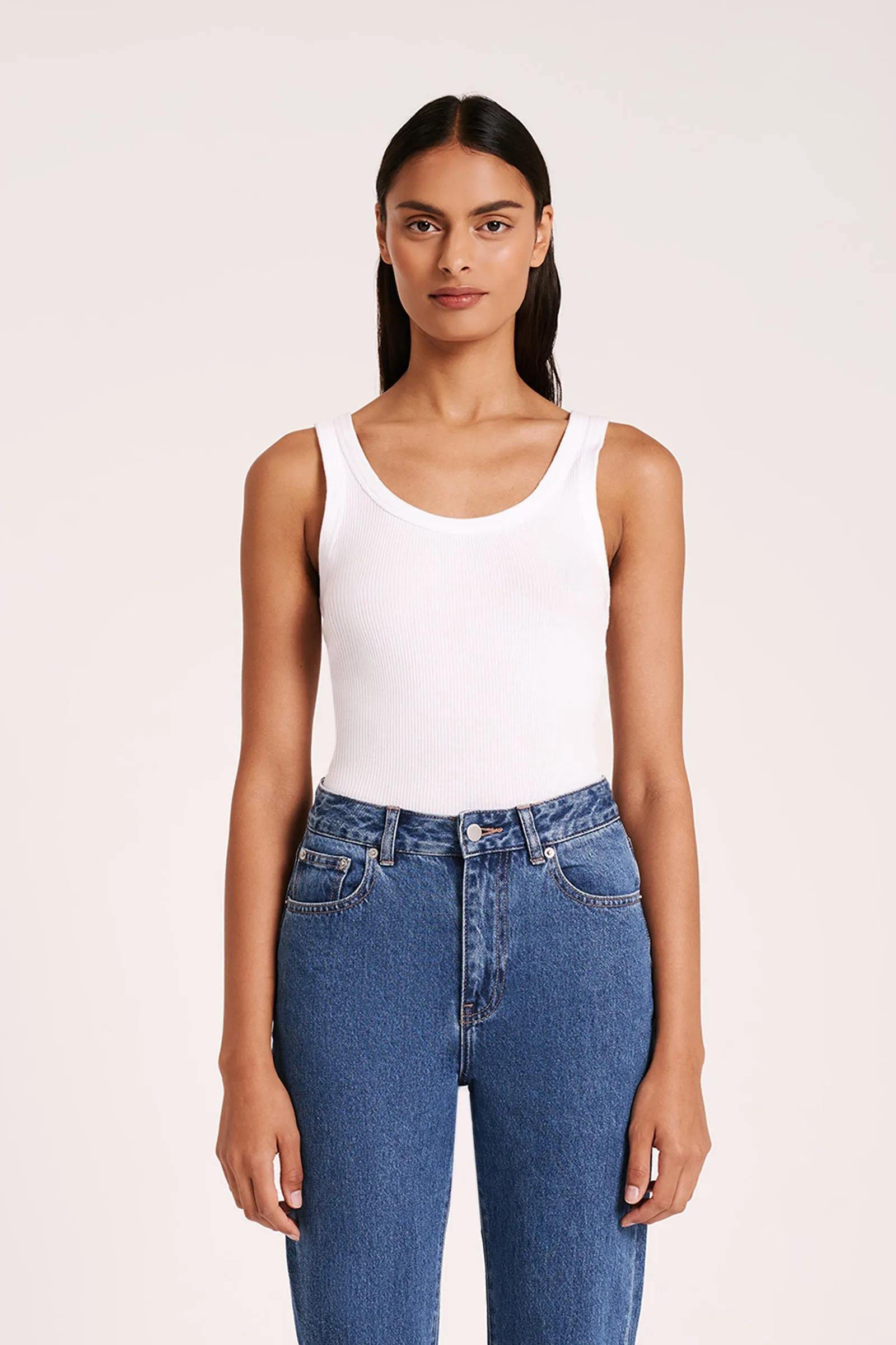 ORGANIC RIB SINGLET sold by Nude Lucy
