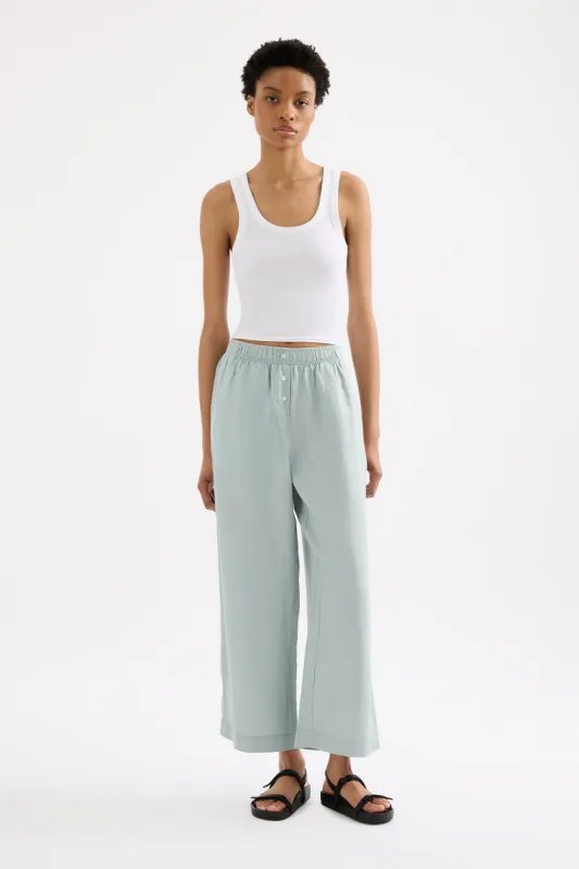 LOUNGE LINEN CROP PANT sold by Nude Lucy