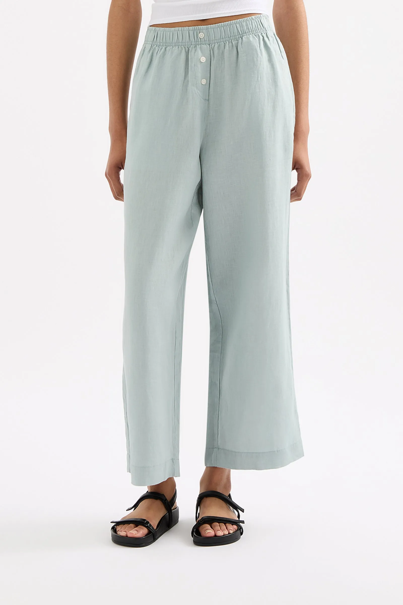 LOUNGE LINEN CROP PANT sold by Nude Lucy product image thumbnail 2