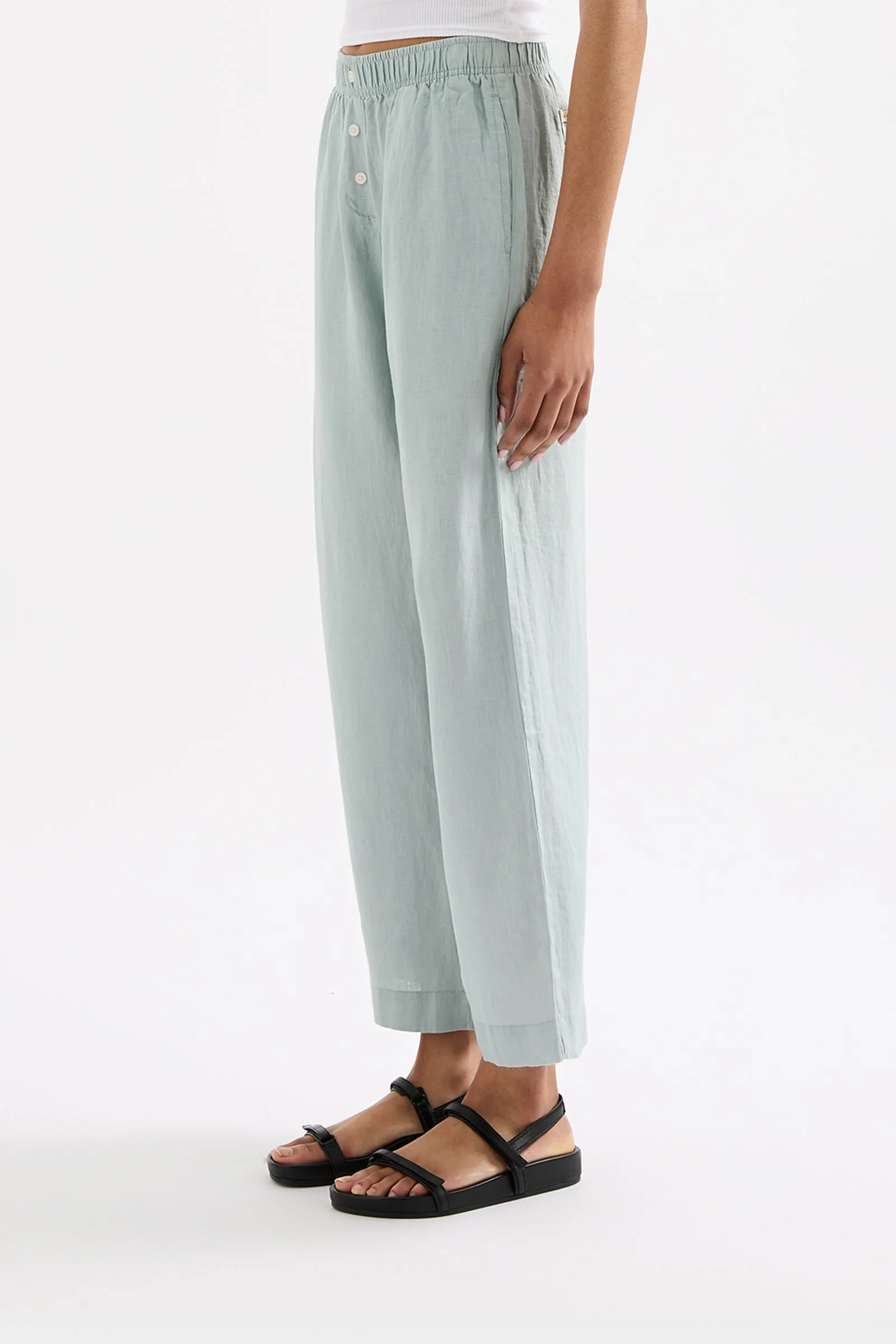 LOUNGE LINEN CROP PANT sold by Nude Lucy product image thumbnail 3