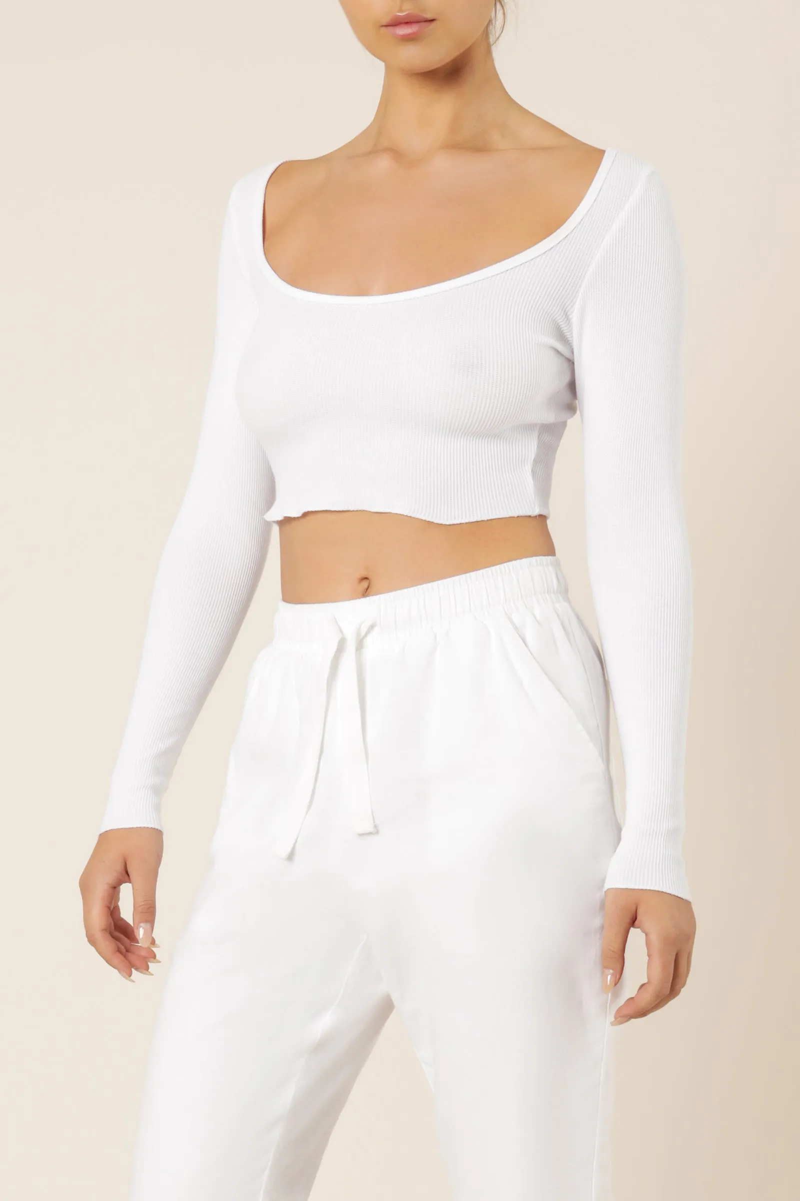 CAMERON WAFFLE LS SCOOP TEE sold by Nude Lucy product image thumbnail 2