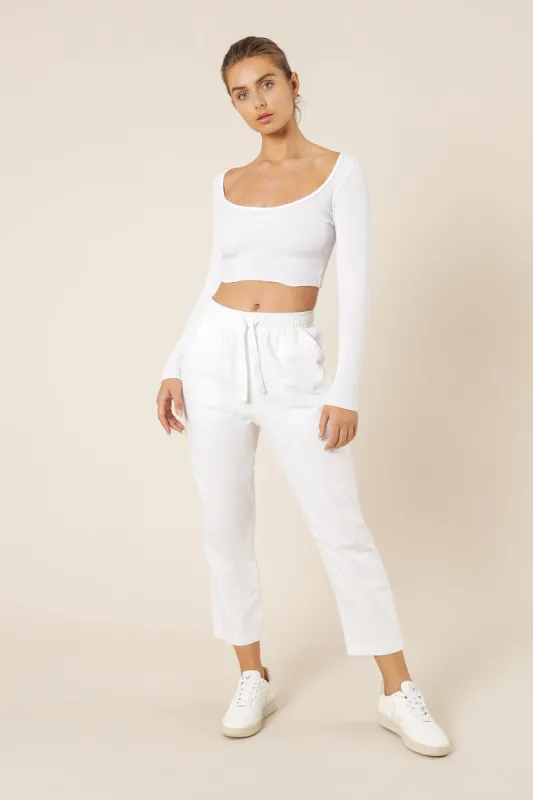 CAMERON WAFFLE LS SCOOP TEE sold by Nude Lucy