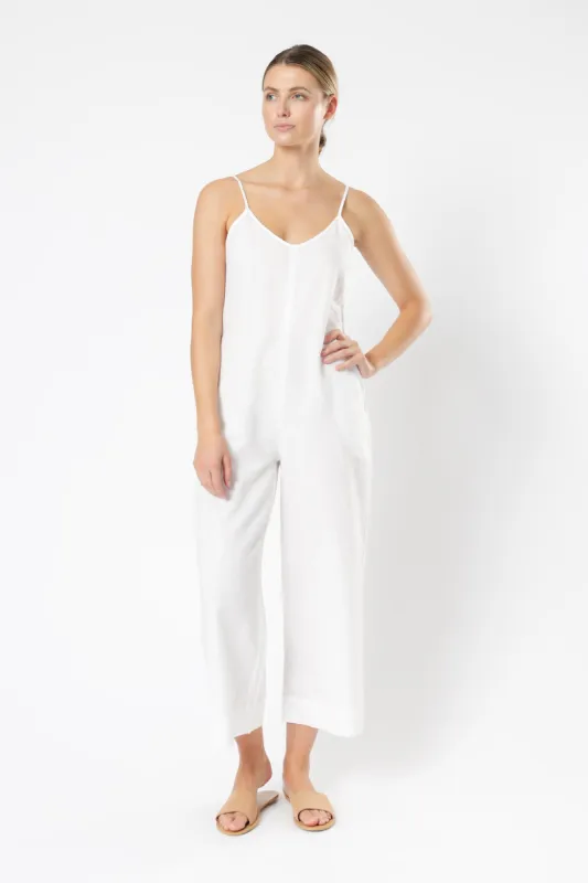 DREW LINEN JUMPSUIT sold by Nude Lucy