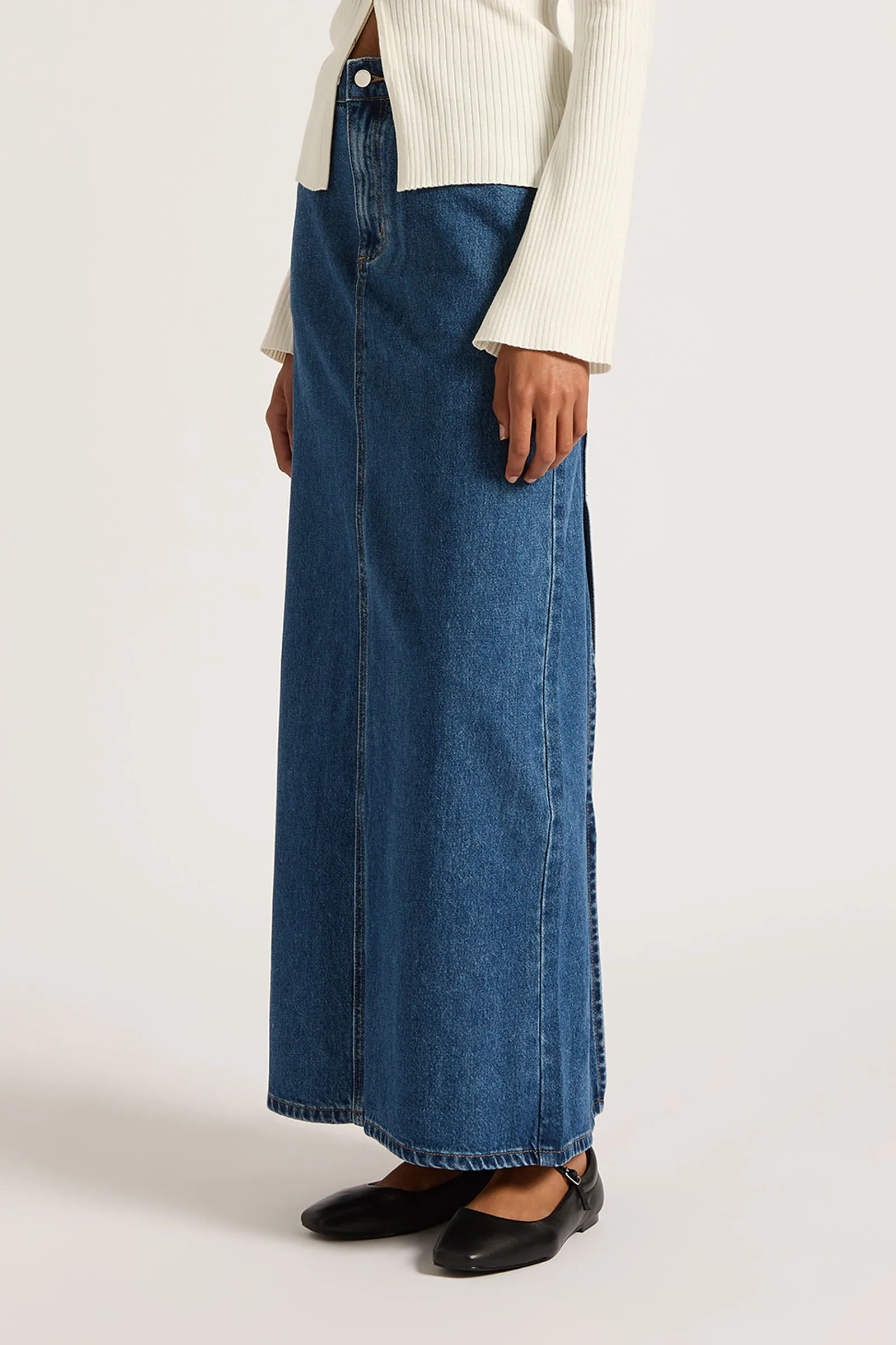 ORGANIC DENIM MAXI SKIRT sold by Nude Lucy product image thumbnail 4