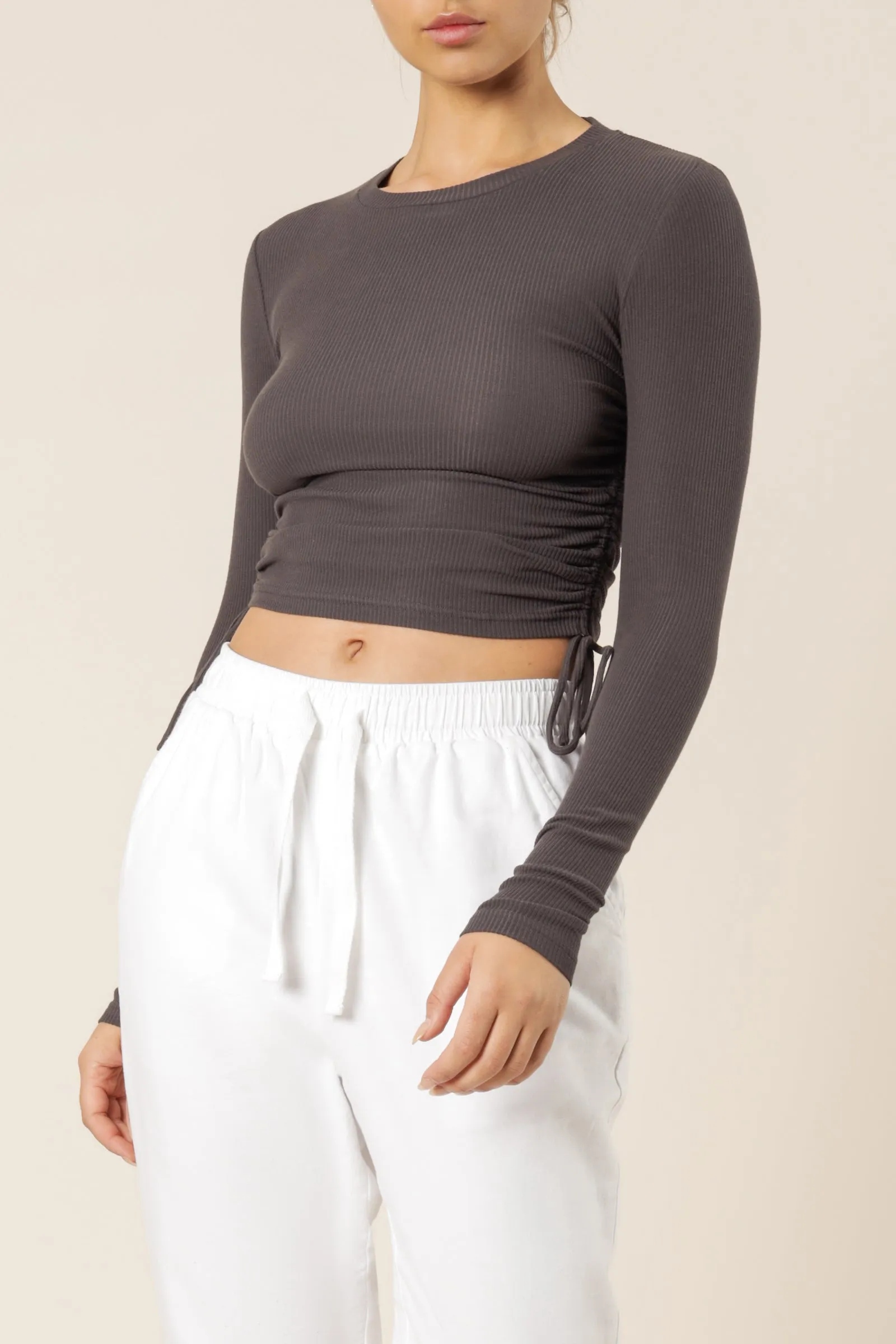 JUNE LS DRAWSTRING TEE sold by Nude Lucy product image thumbnail 2