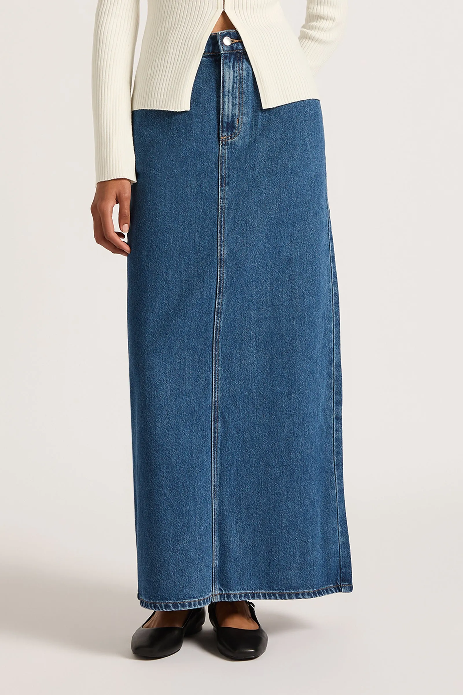 ORGANIC DENIM MAXI SKIRT sold by Nude Lucy product image thumbnail 3