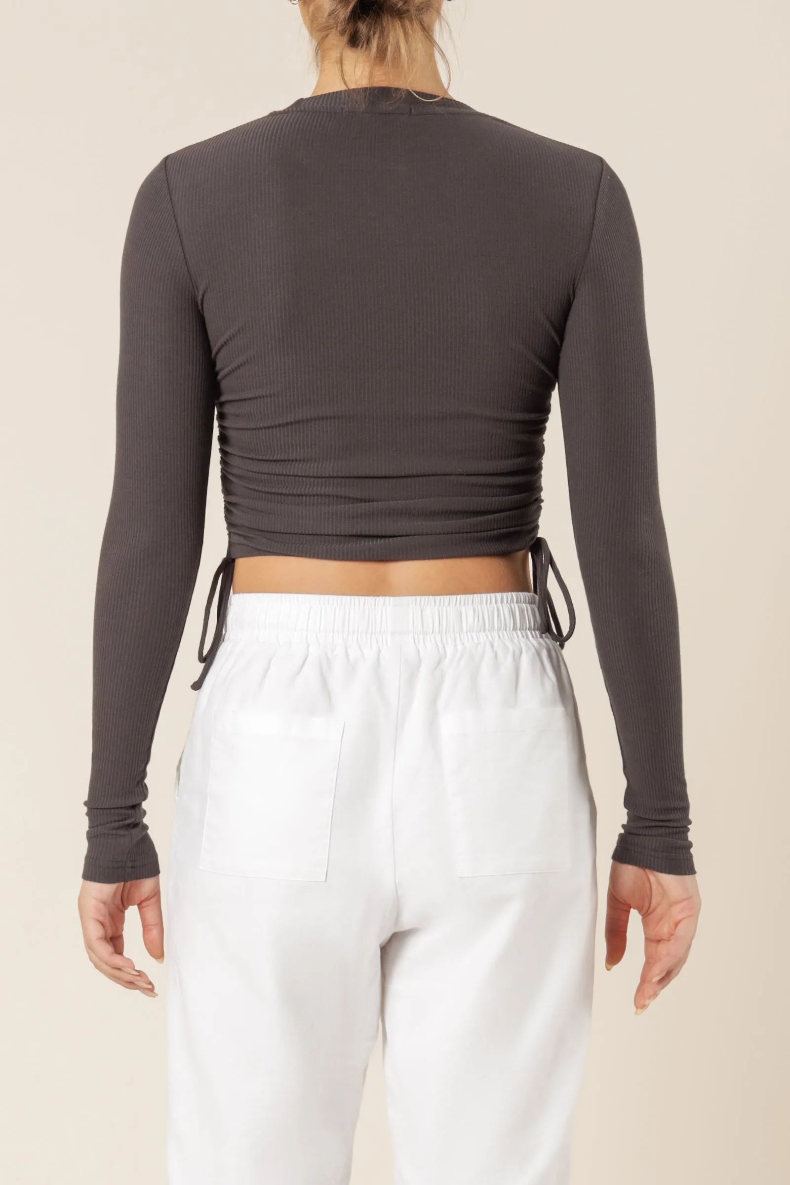 JUNE LS DRAWSTRING TEE sold by Nude Lucy product image thumbnail 4
